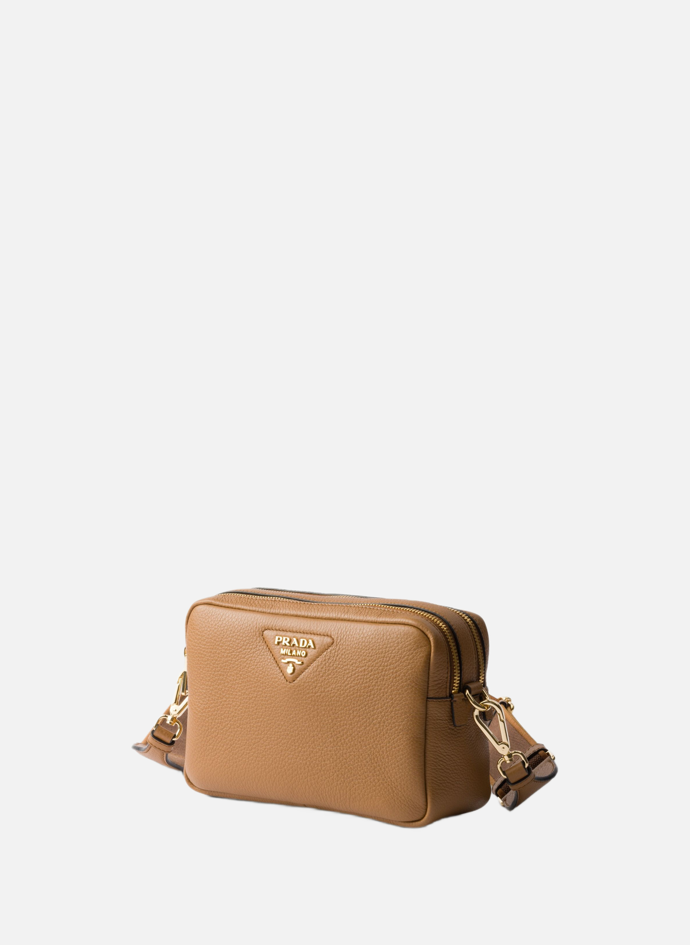 Petit sac à bandoulière en cuir PRADA Marron