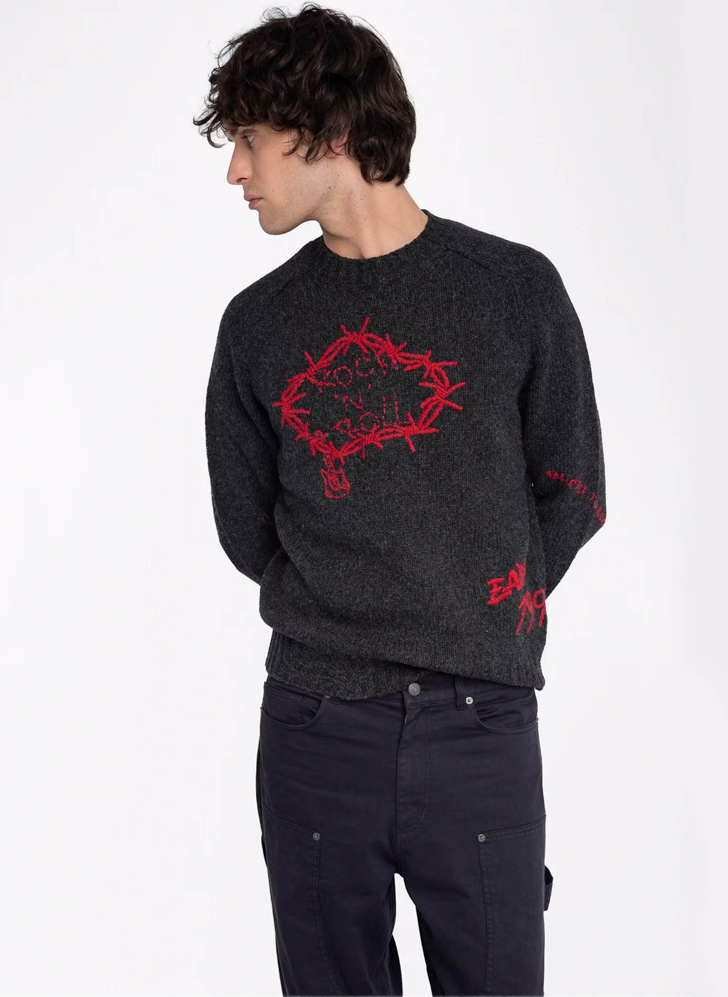 Pull droit col rond en laine jordan ZADIG&VOLTAIRE Gris