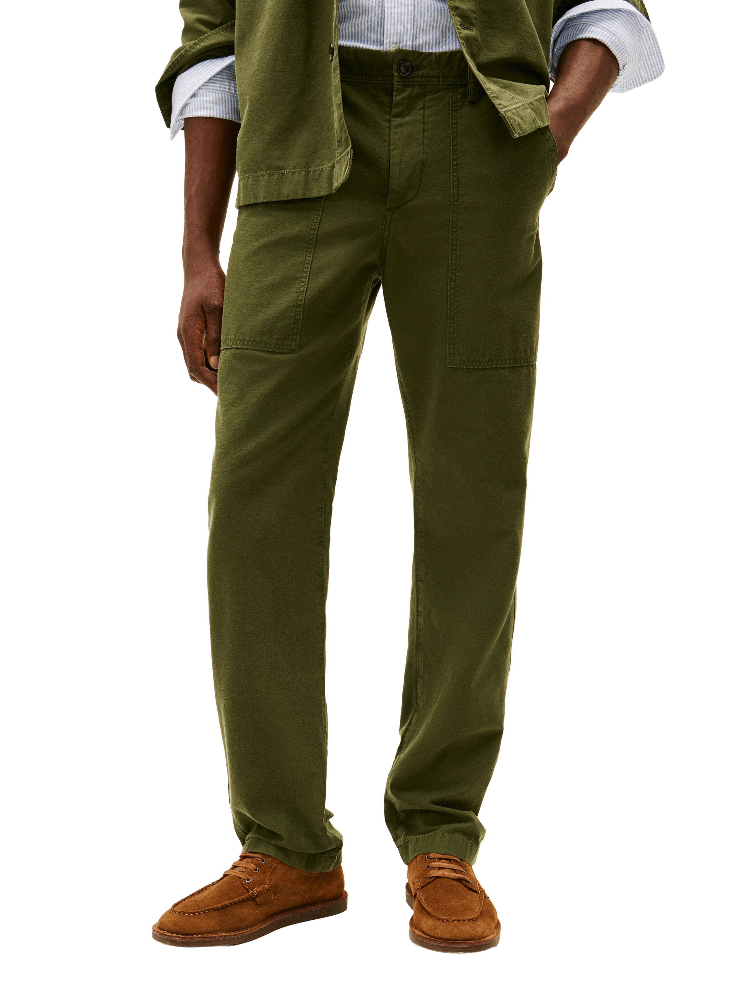 Pantalon chino en coton TOMMY HILFIGER Kaki