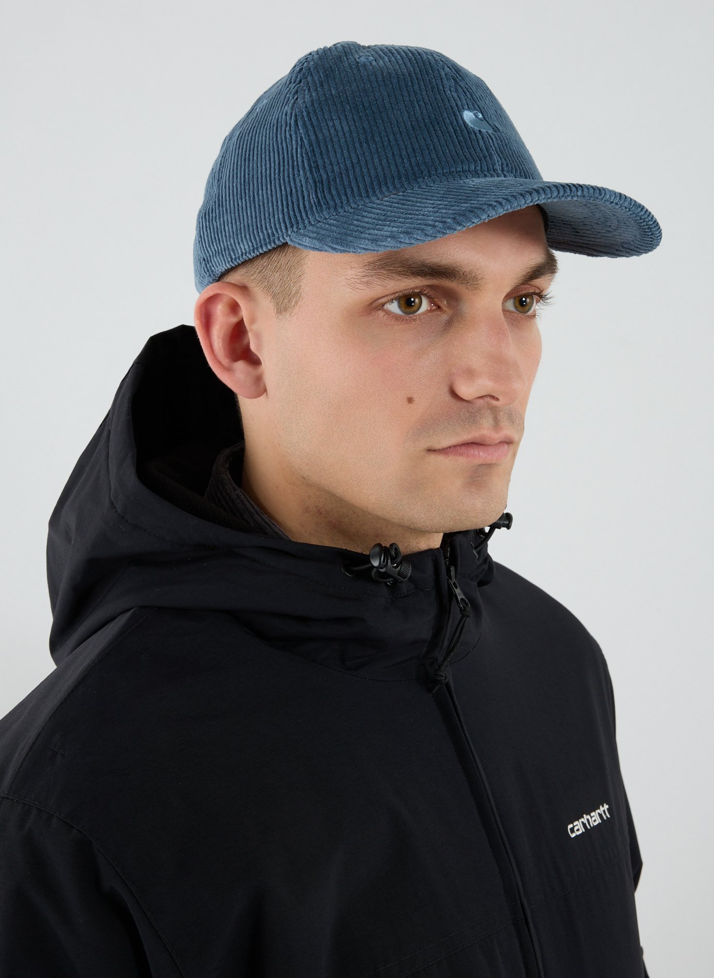 Casquette Harlem brodée en coton CARHARTT WIP Bleu