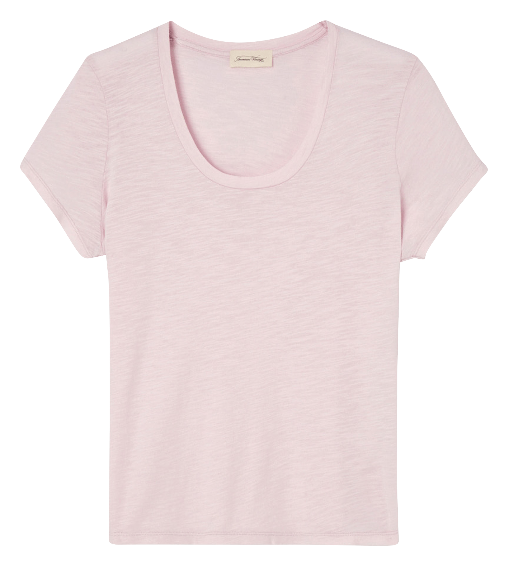 Tee-shirt col rond en coton mélangé jacksonville AMERICAN VINTAGE Rose