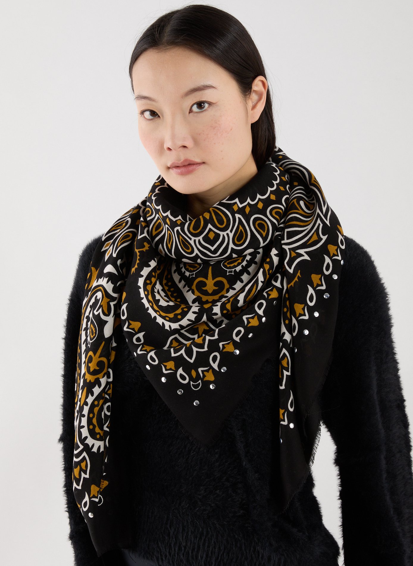 Foulard à imprimé WILD Noir