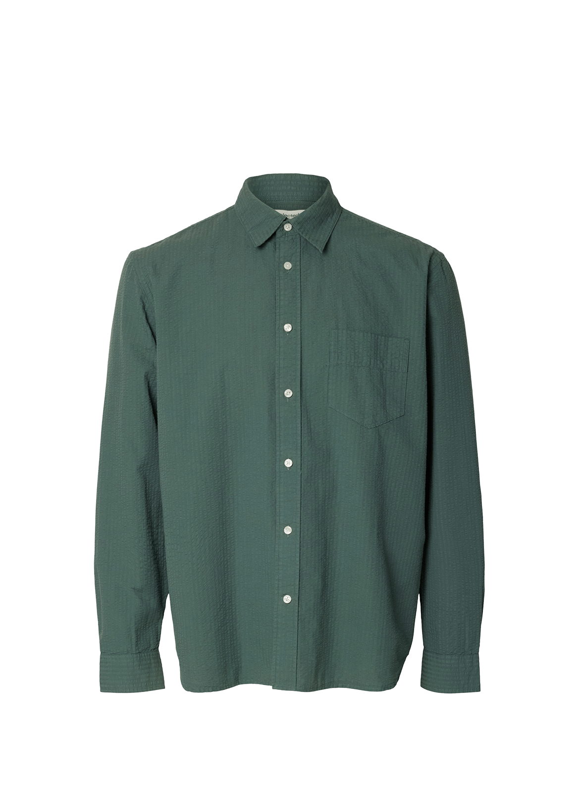 Cotton shirt SELECTED Green