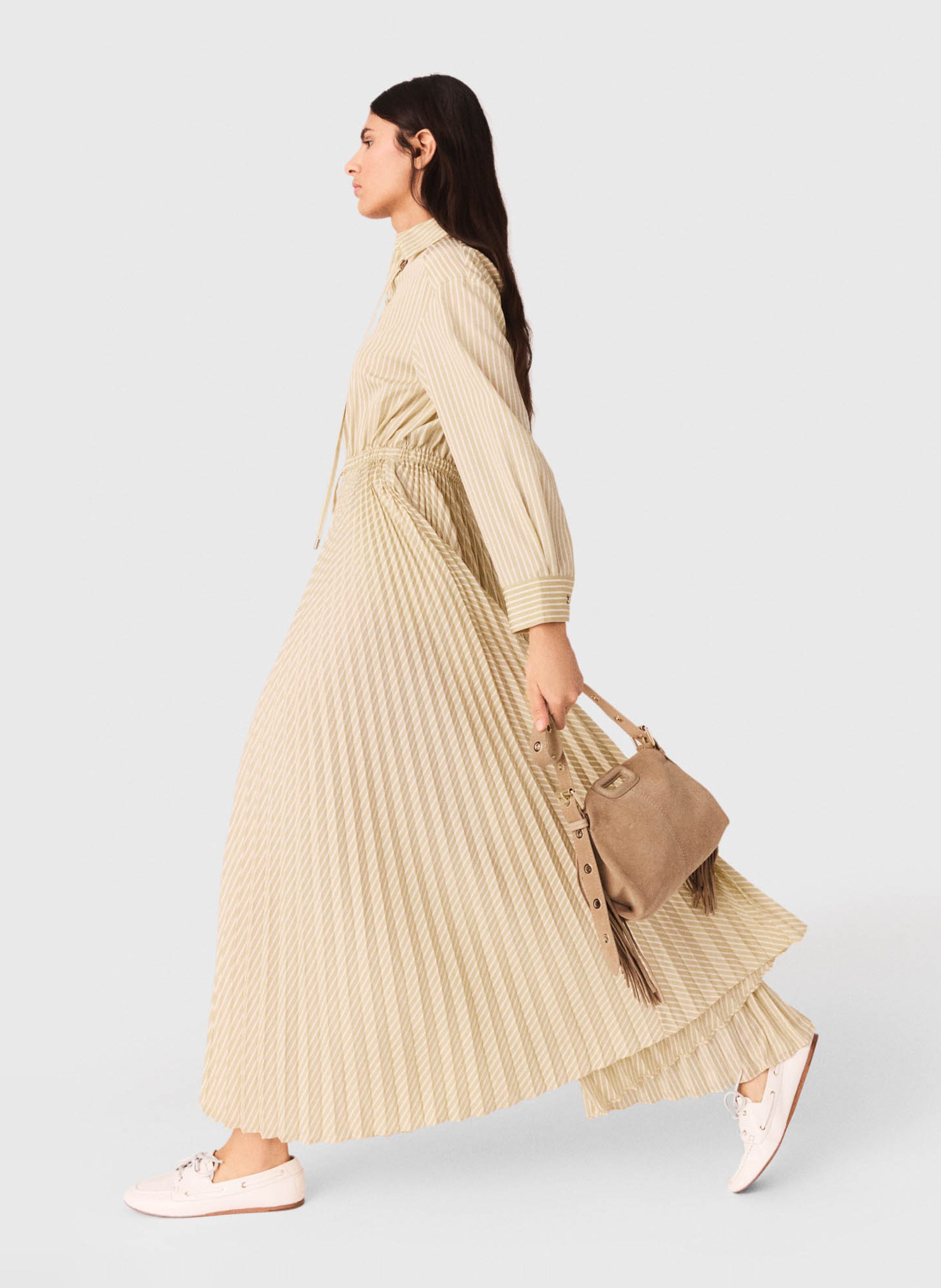 Robe longue col classique MAJE Jaune