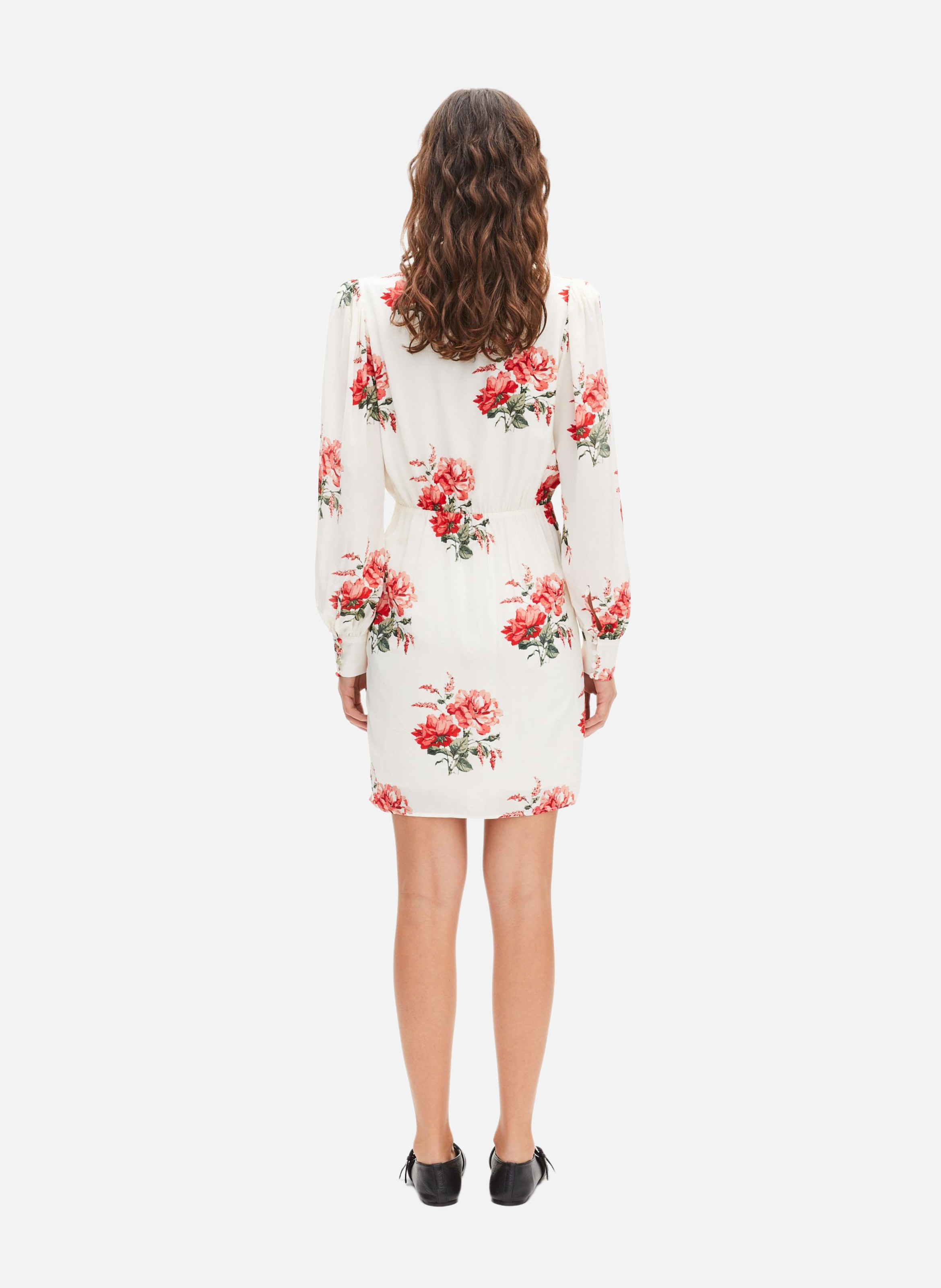 Robe courte portefeuille imprimé fleuri THE KOOPLES Blanc