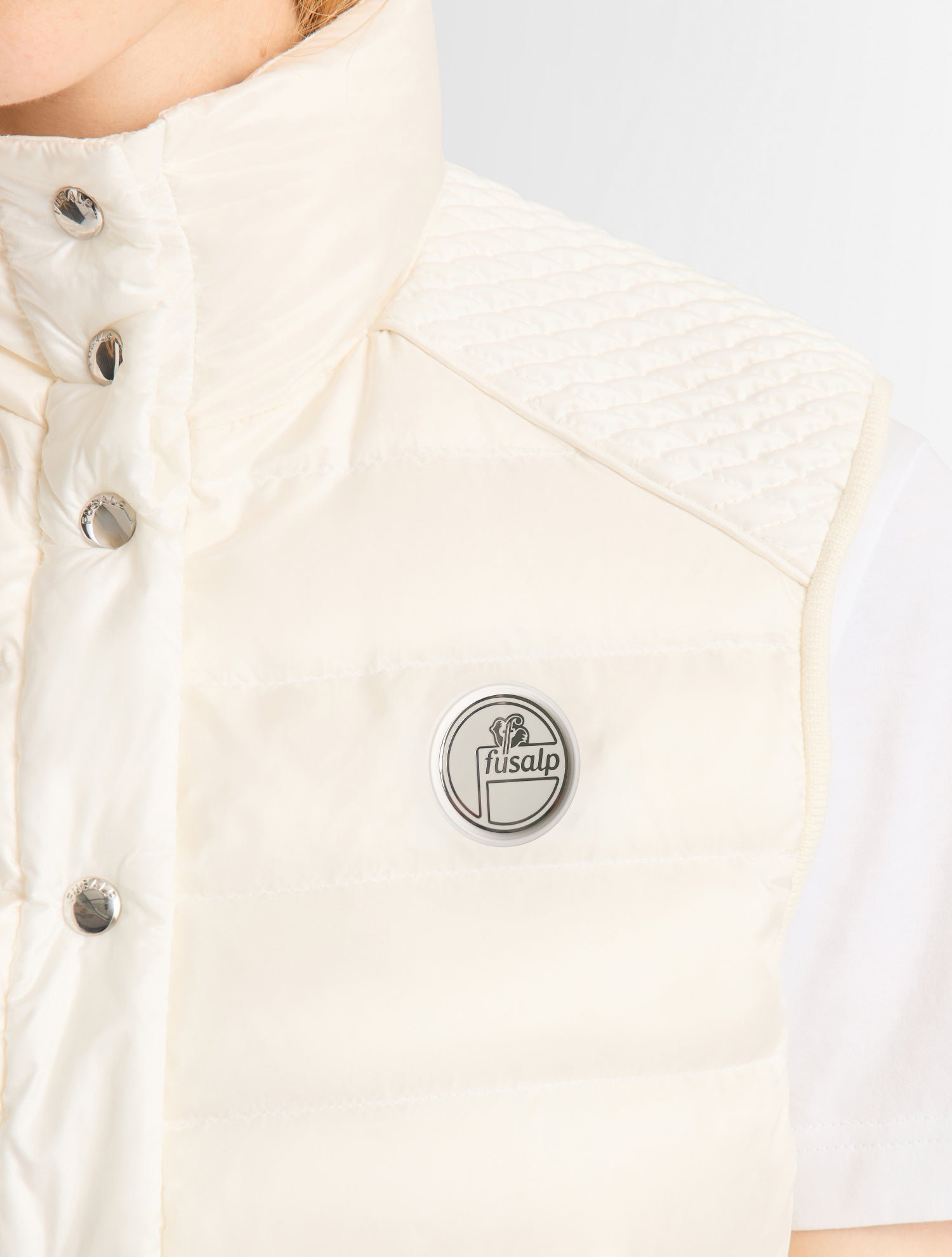 Doudoune sans manches miraca col montant coupe ajustée FUSALP Blanc