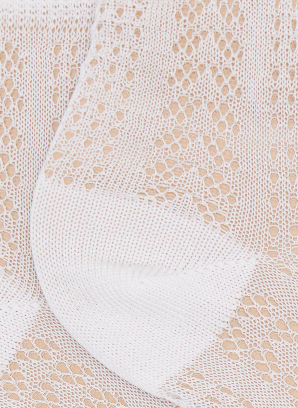 Socquettes ajourées en fil d'Écosse en coton mélangé DORÉ DORÉ Blanc