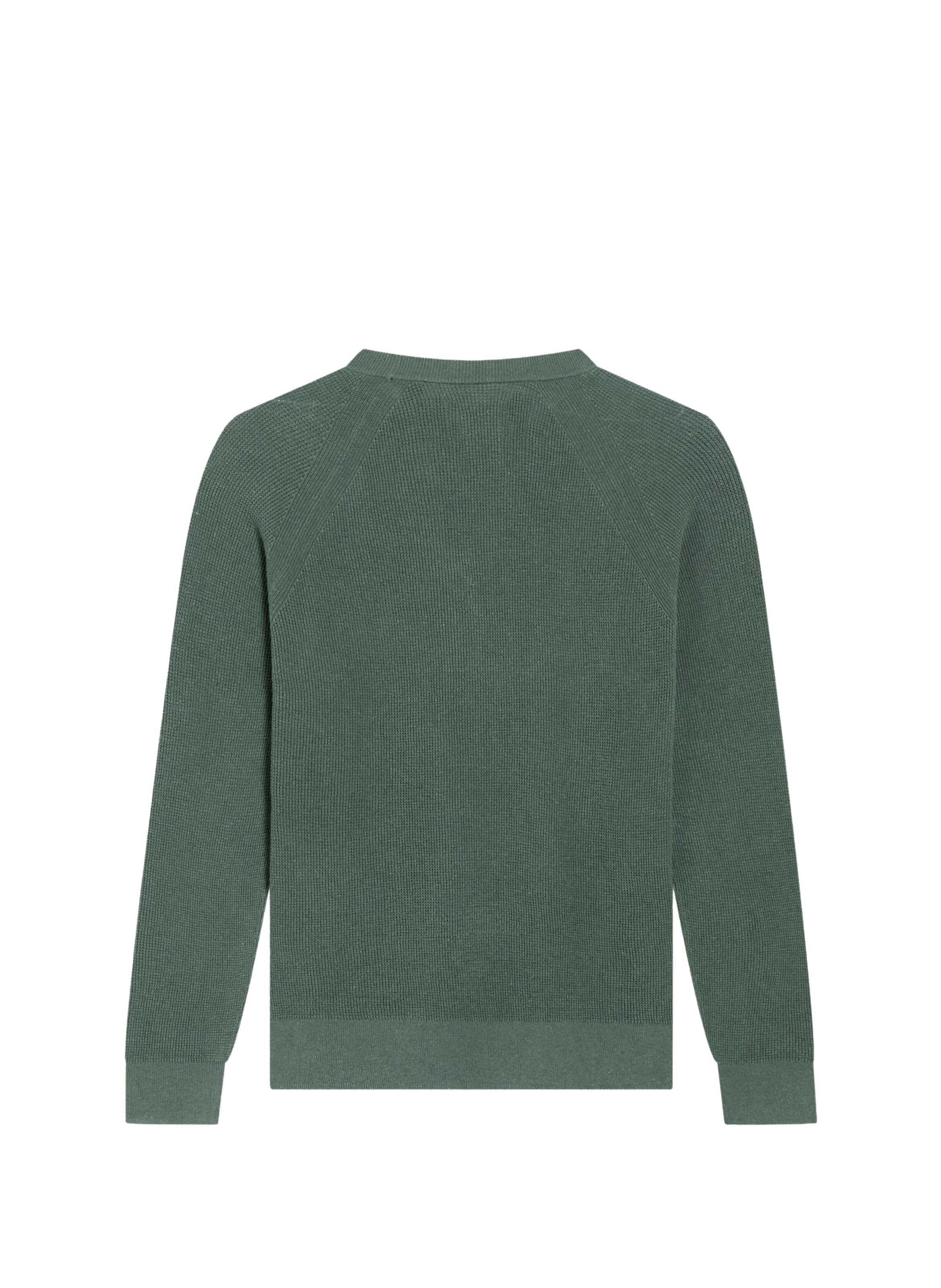 Pull col rond en coton organique  Duck green
