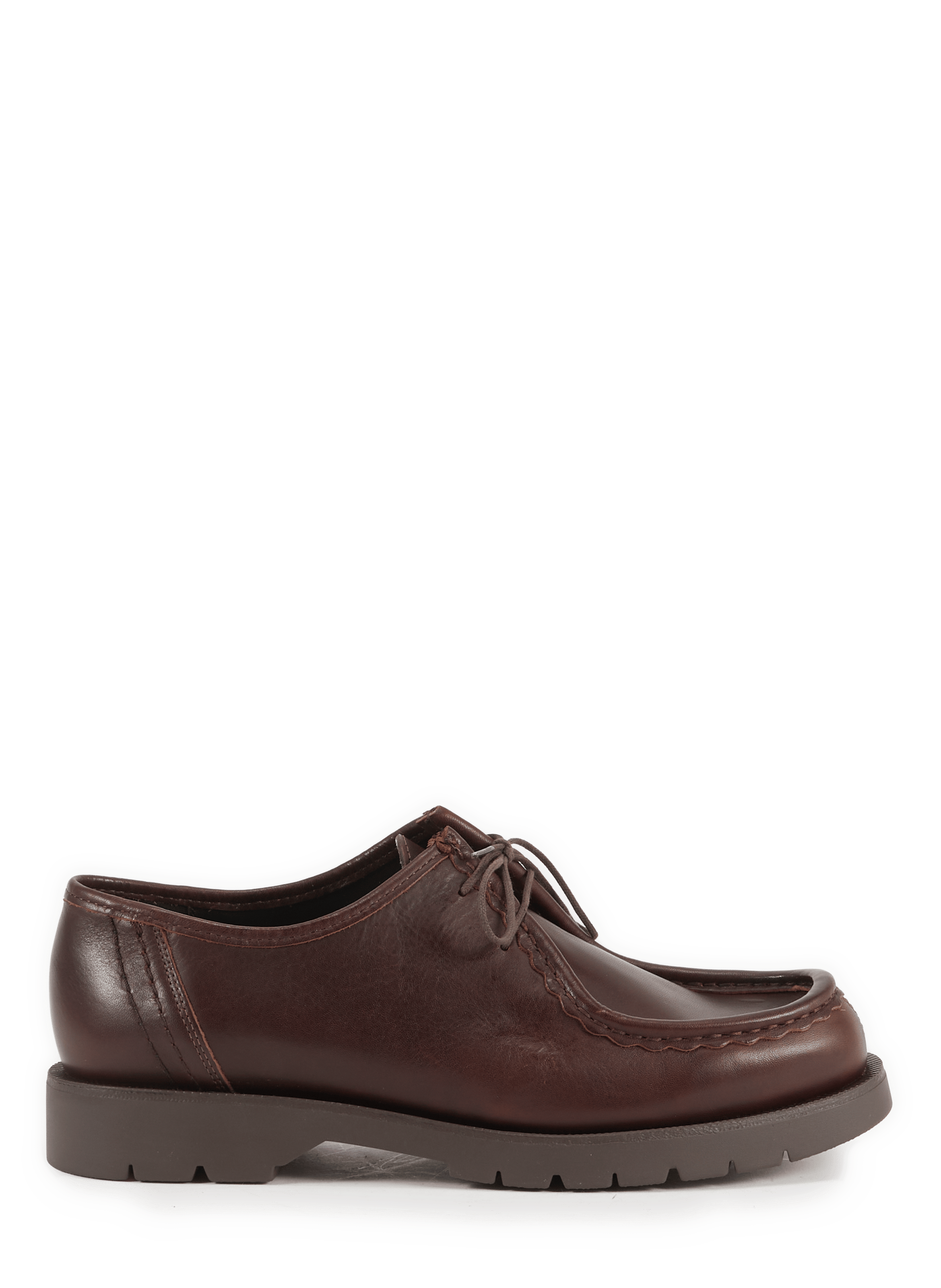Calfskin leather lace-up loafers KLEMAN Brown