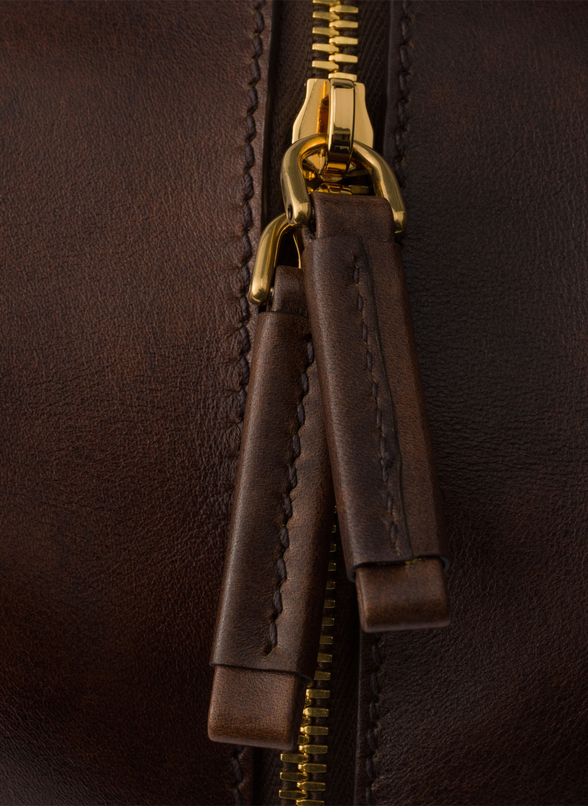 Sac à main prada carry en cuir vieilli PRADA Marron