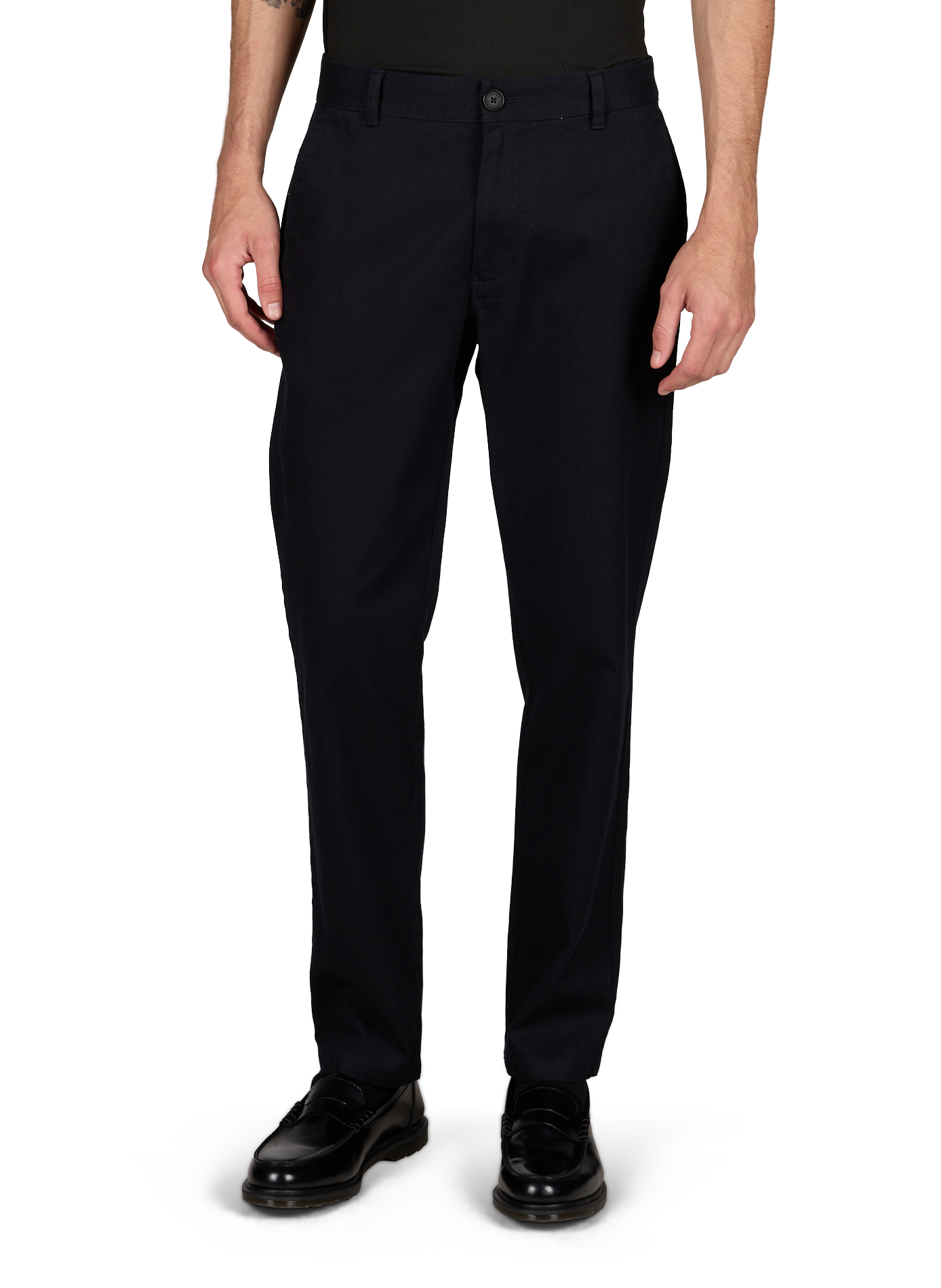 Pantalon regular en coton mélangé ARMANI EXCHANGE Bleu