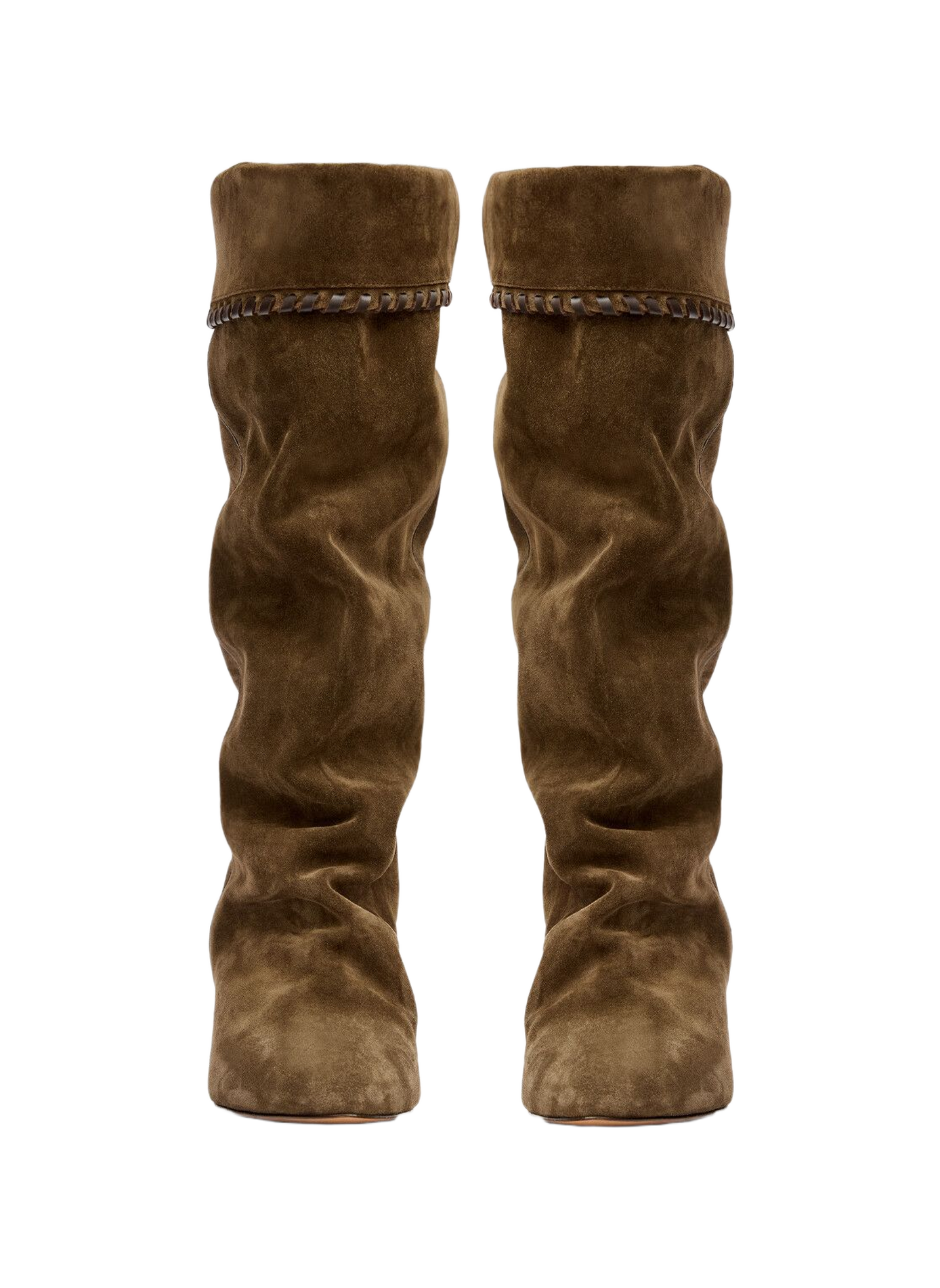 Elita draped boots in suede calfskin ISABEL MARANT Brown