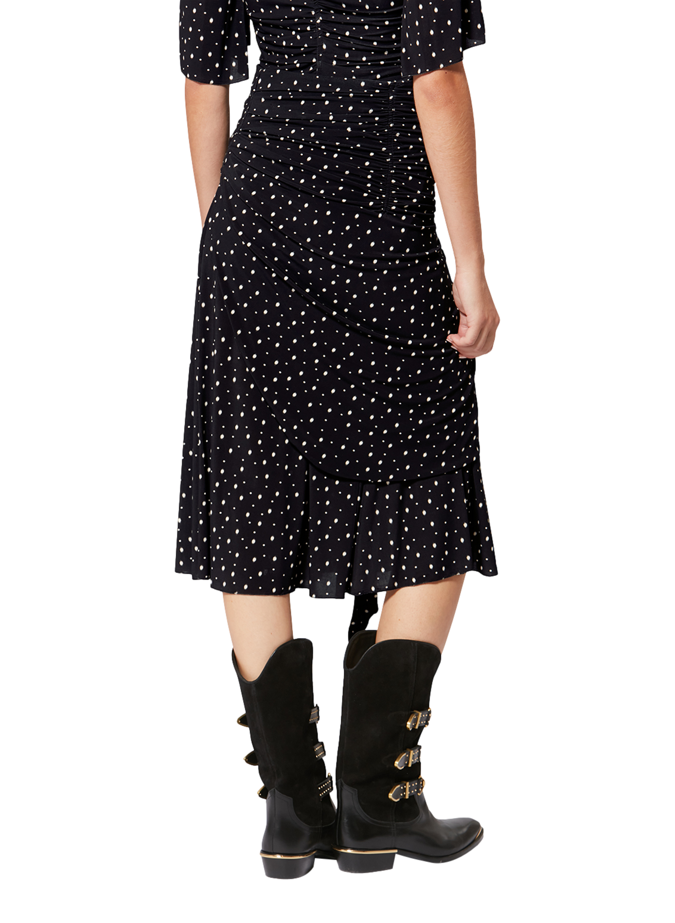 Midi printed jersey skirt by Gyelle ISABEL MARANT Black