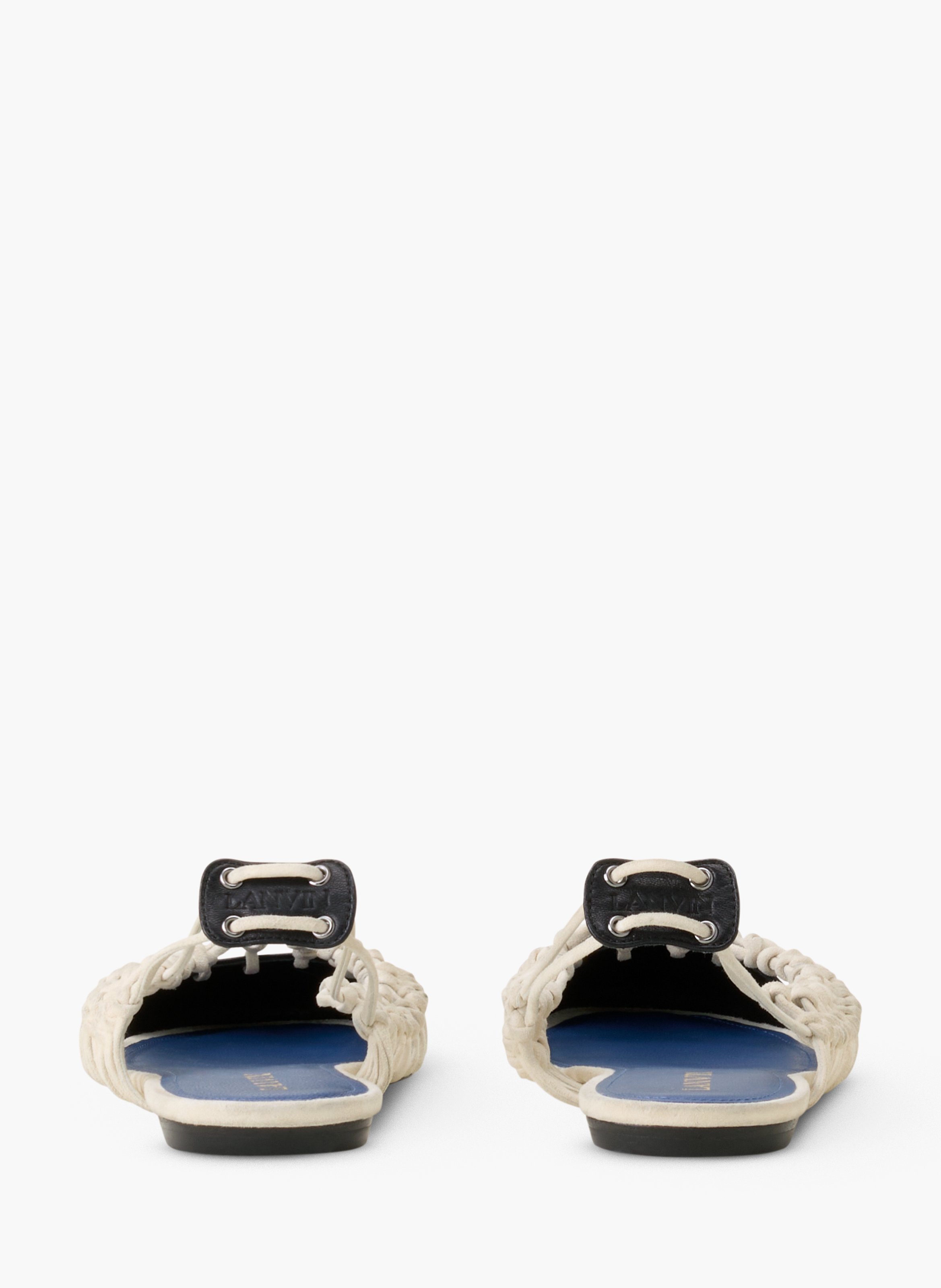 Ballerine slingback knitline en cuir LANVIN Blanc