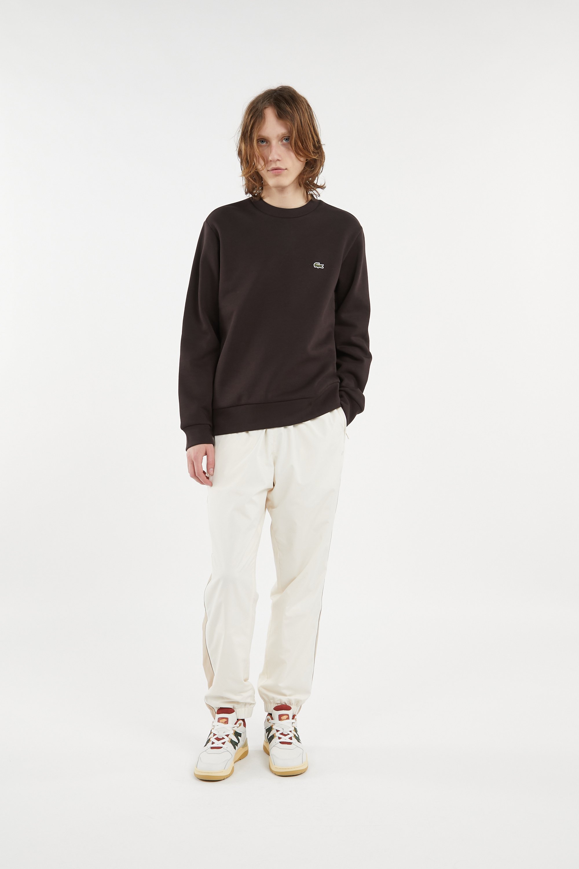 Sweatshirt sweat LACOSTE Marron