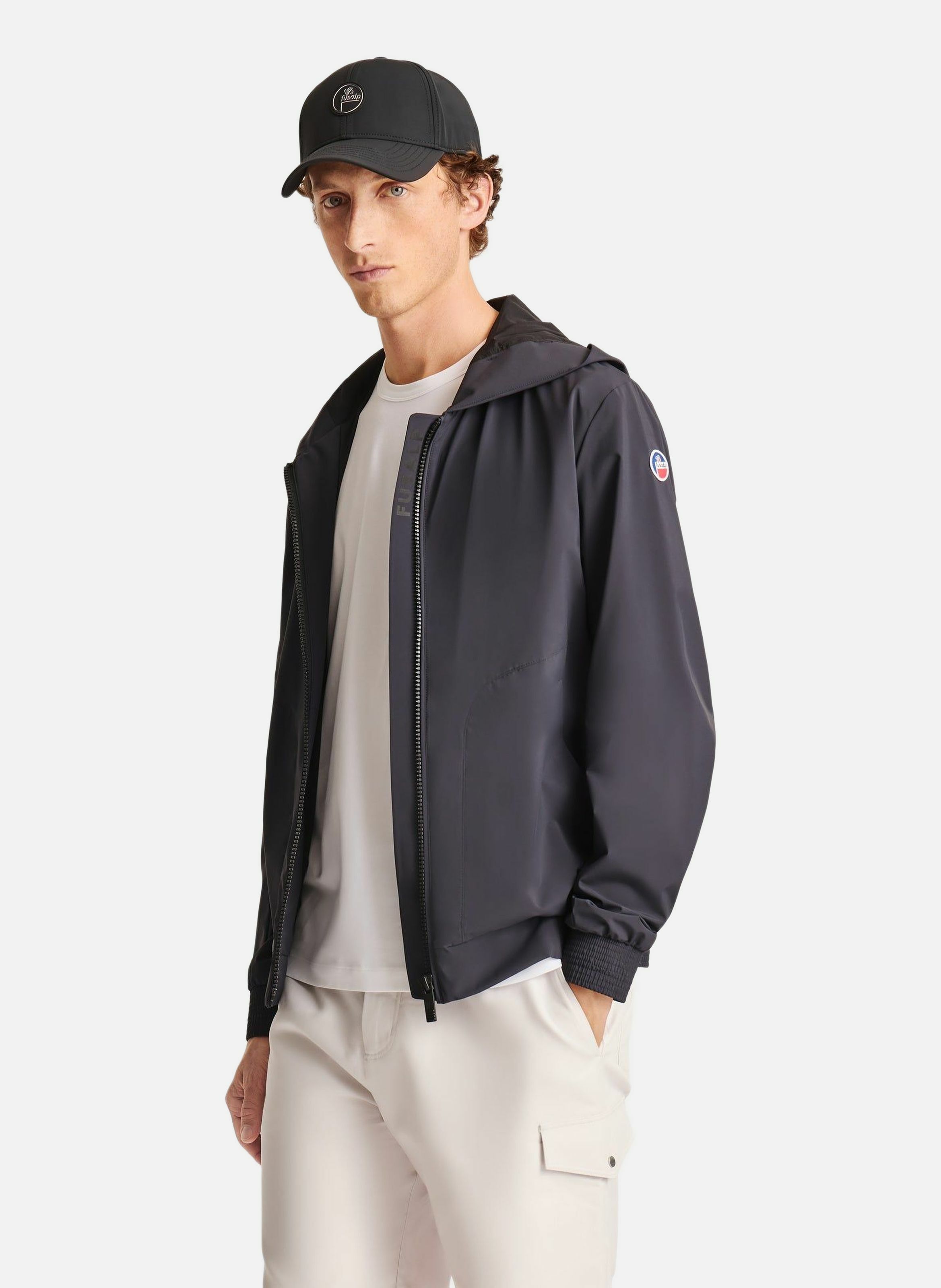 Veste gregor col capuche coupe regular FUSALP Bleu