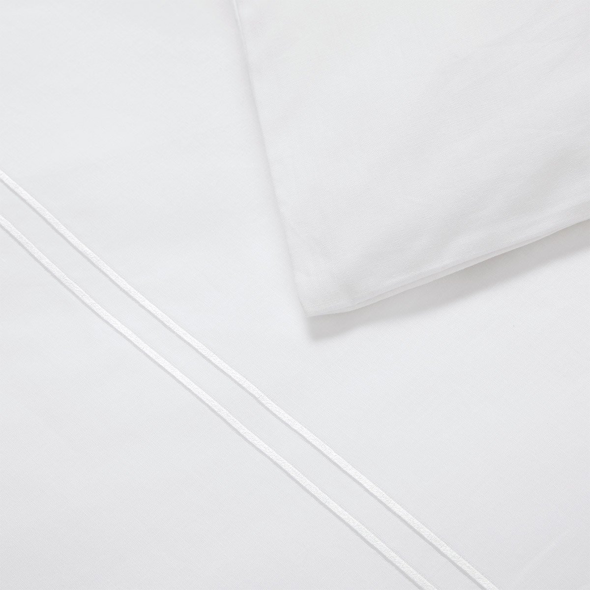 Housse de couette en percale de coton, duo | Blanc YVES DELORME Maison