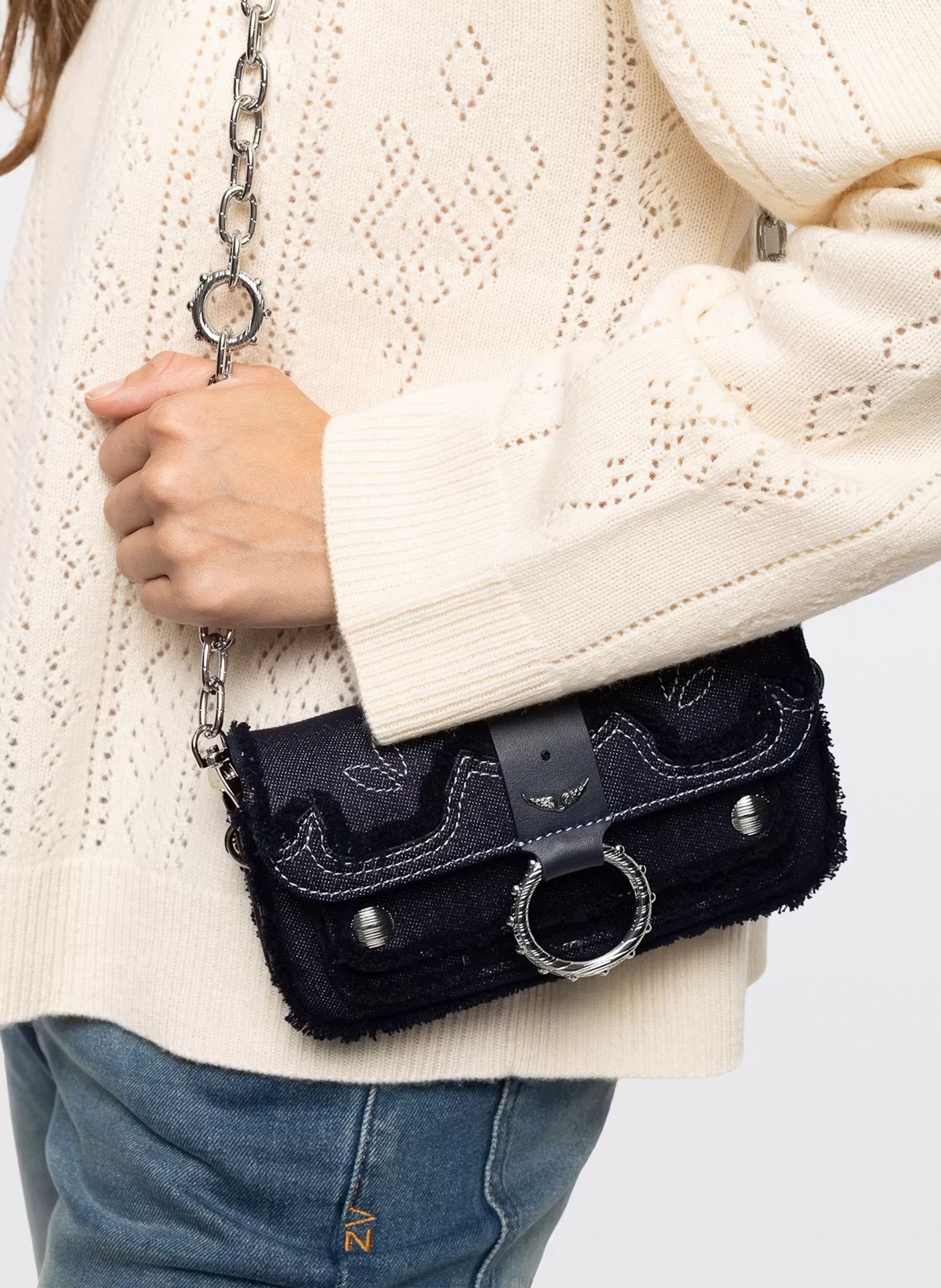 Sac à main en coton kate wallet ZADIG&VOLTAIRE Bleu
