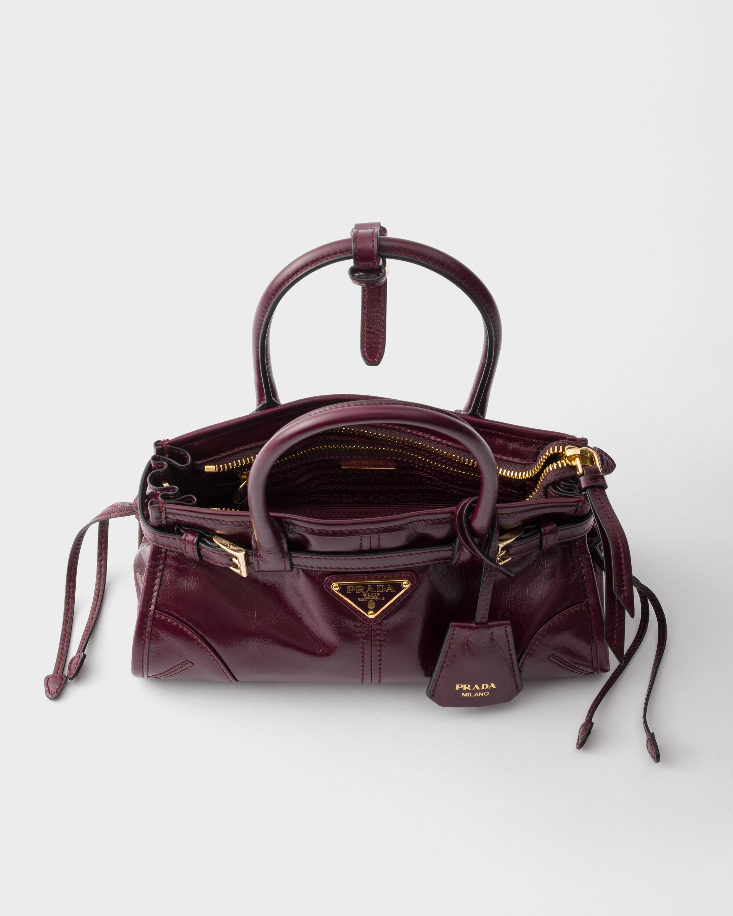 Mini sac prada bonnie en cuir PRADA Rouge