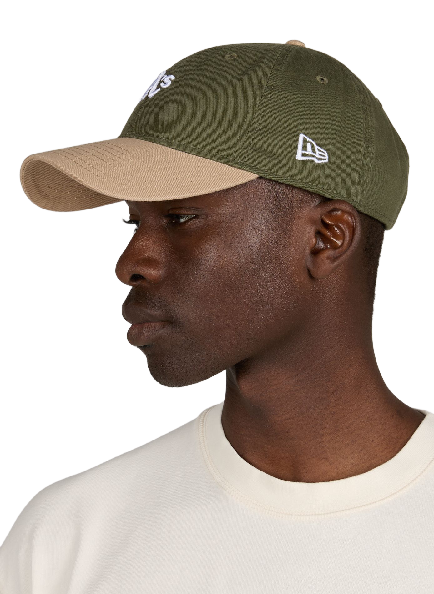 Baseballkappe mit gesticktem Logo aus Baumwolle NEW ERA Khaki