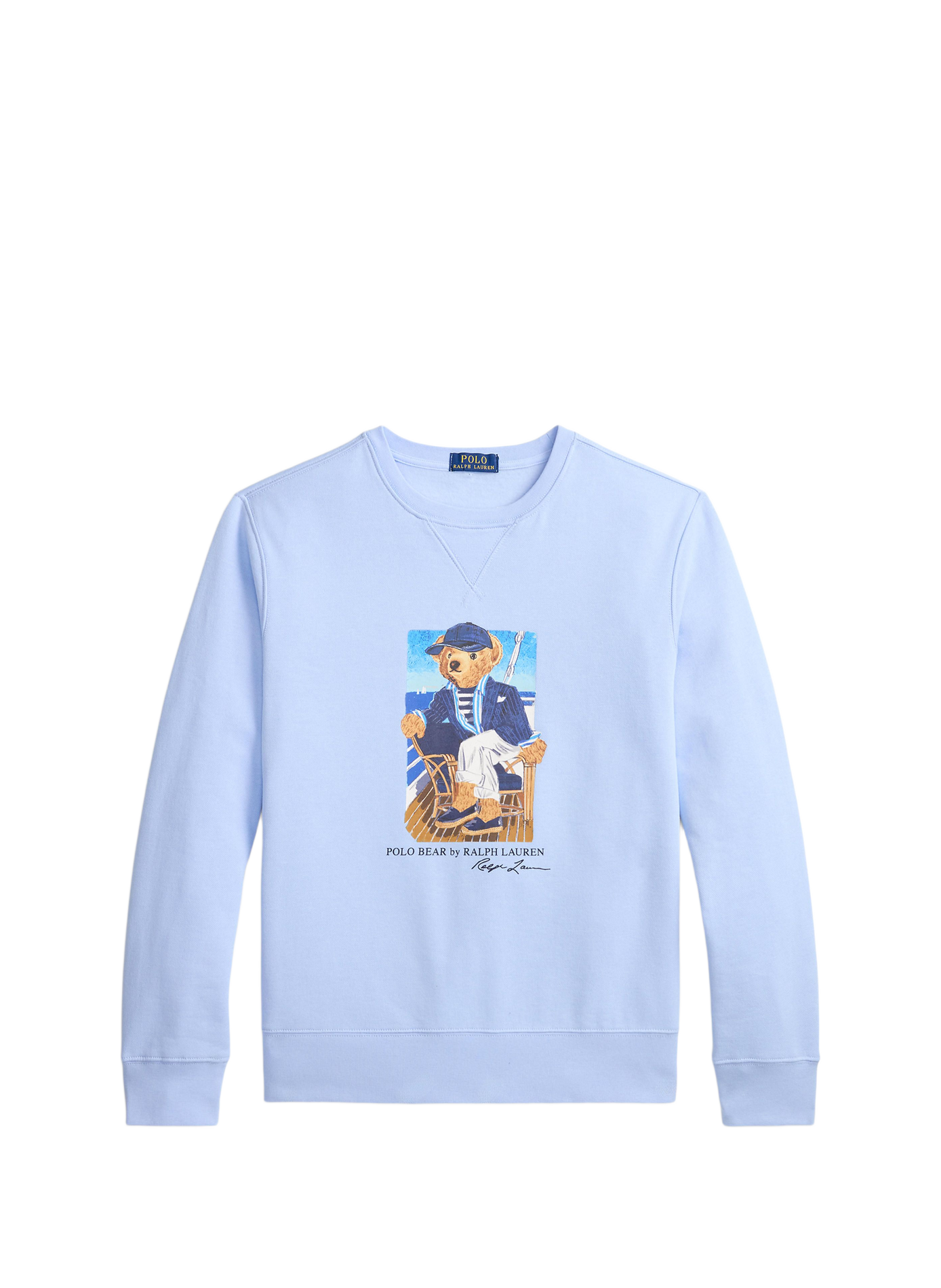 Sweat col rond Polo Bear en coton mélangé POLO RALPH LAUREN Bleu