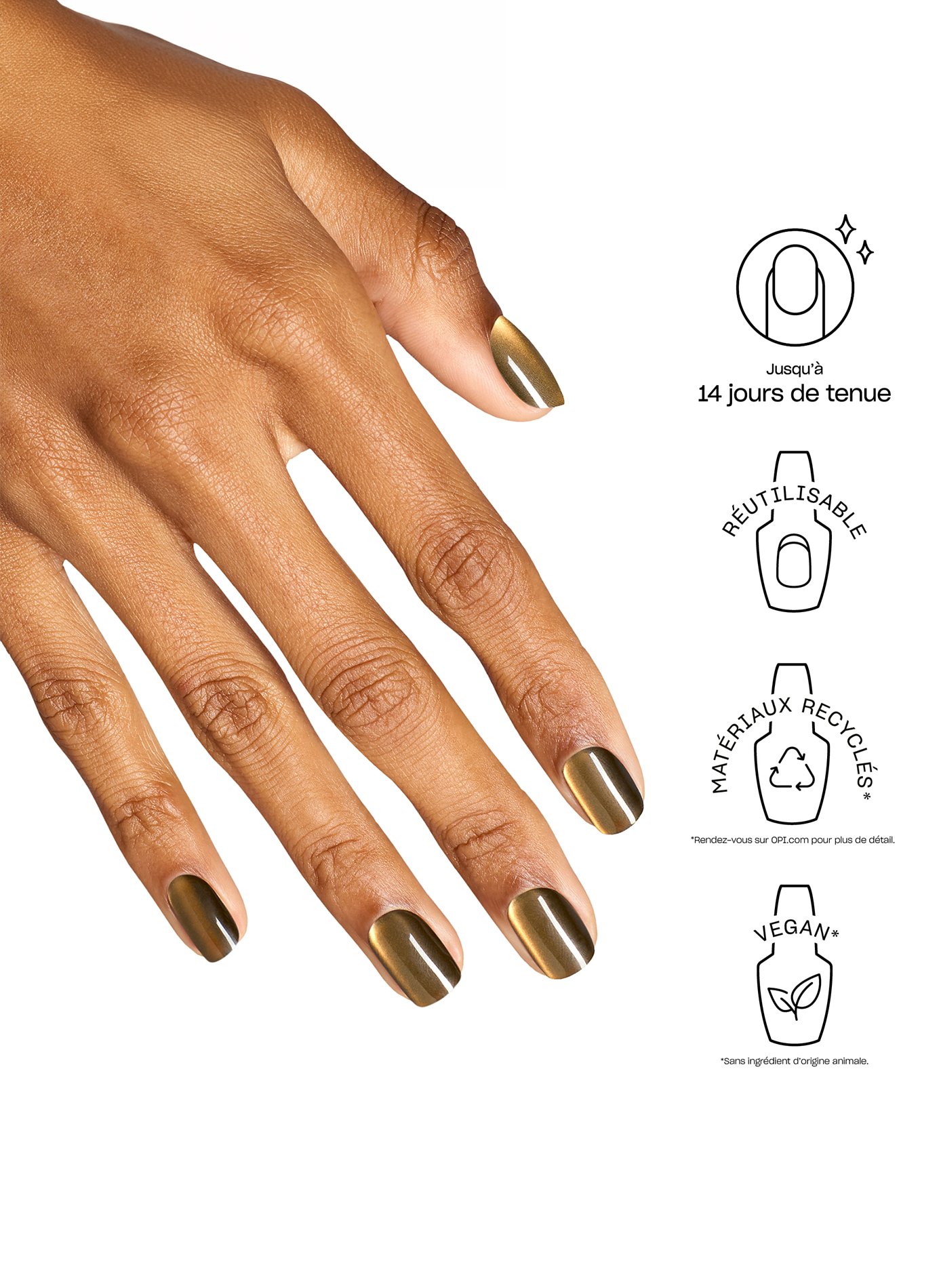 Mis uñas verdes - xPress/On OPI Marron foncé