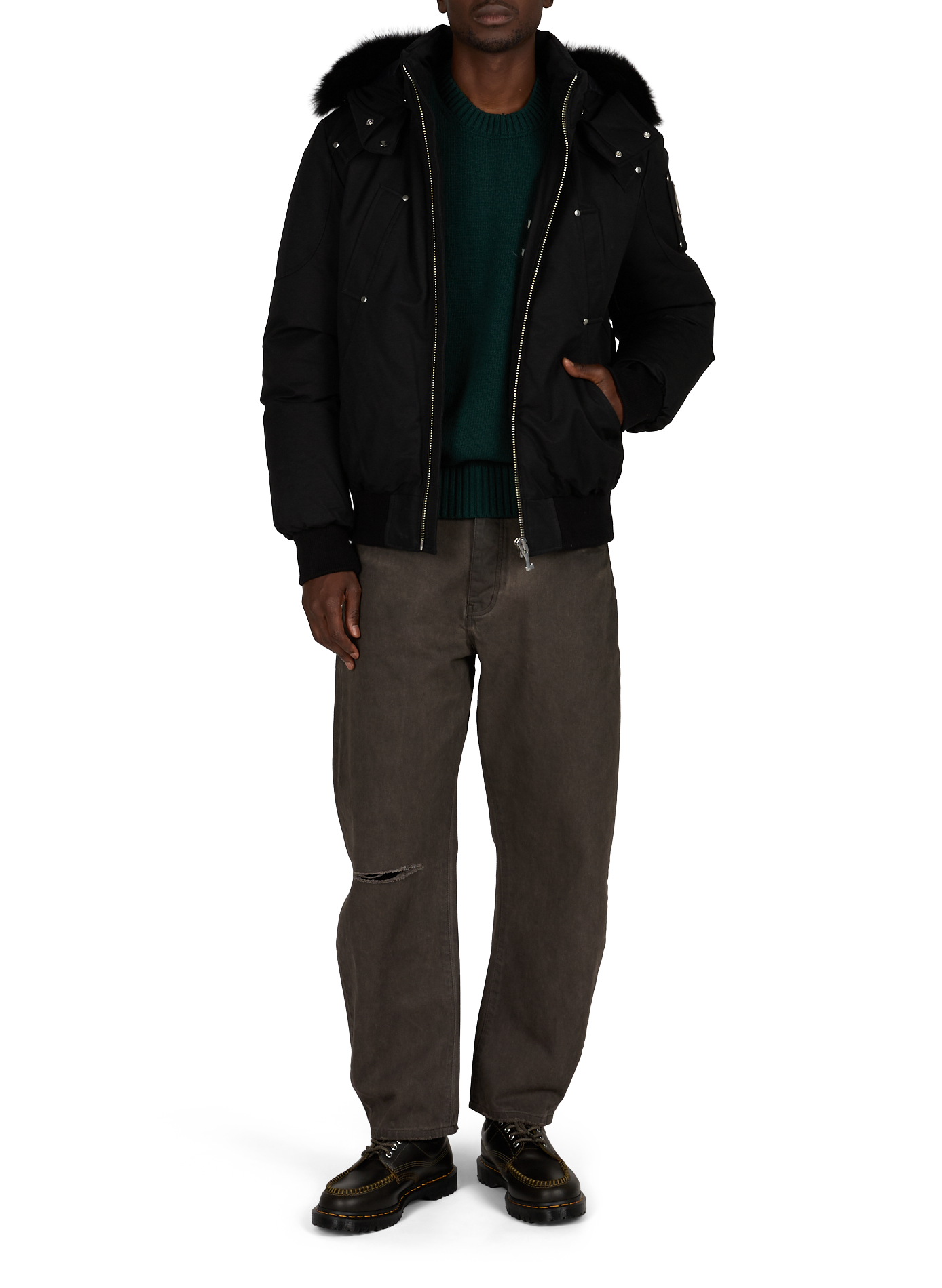 Rechte parka met capuchon Original Ballistic MOOSE KNUCKLES Zwart