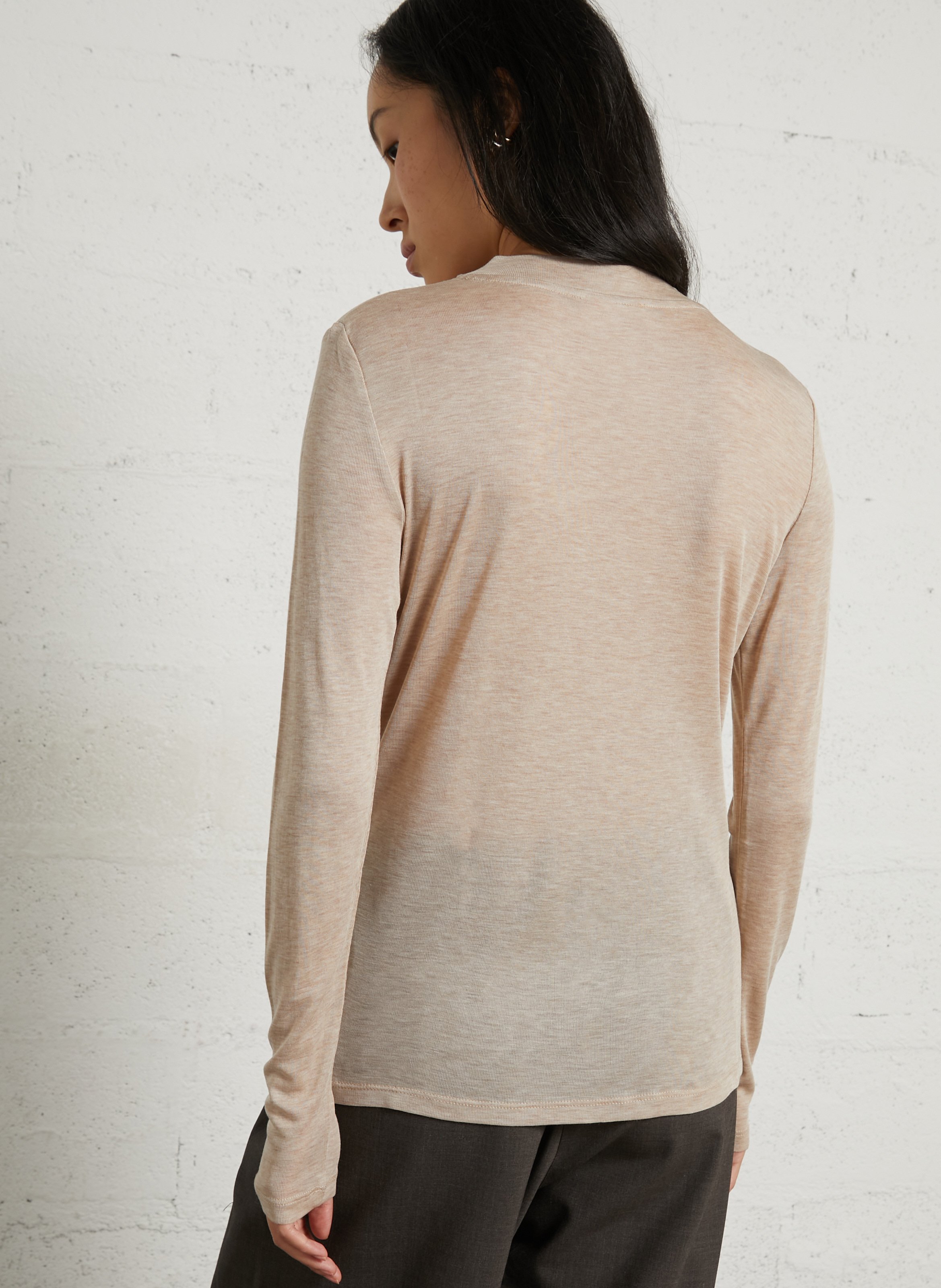 Tee-shirt uni à manches longues flynn MAISON 123 Blanc