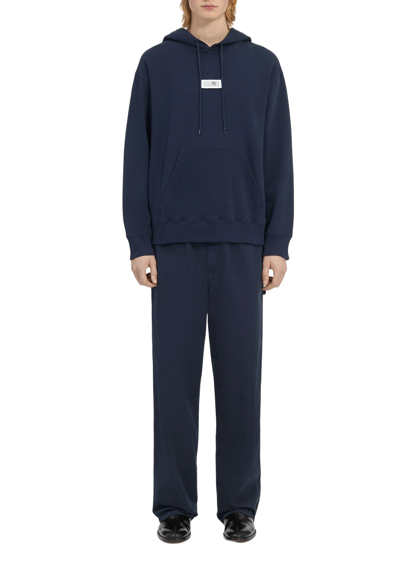 Hoodie à capuche droit uni MAISON MARGIELA Bleu