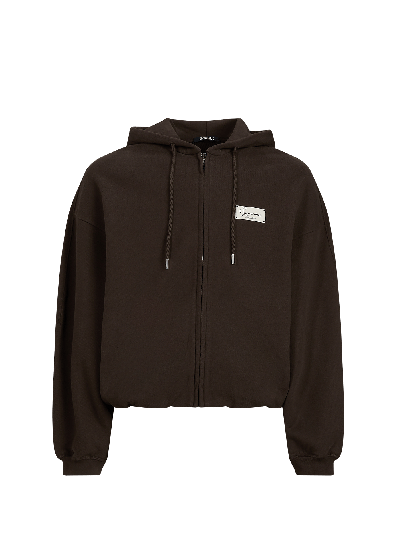 Effen hoodie met rits JACQUEMUS Bruin