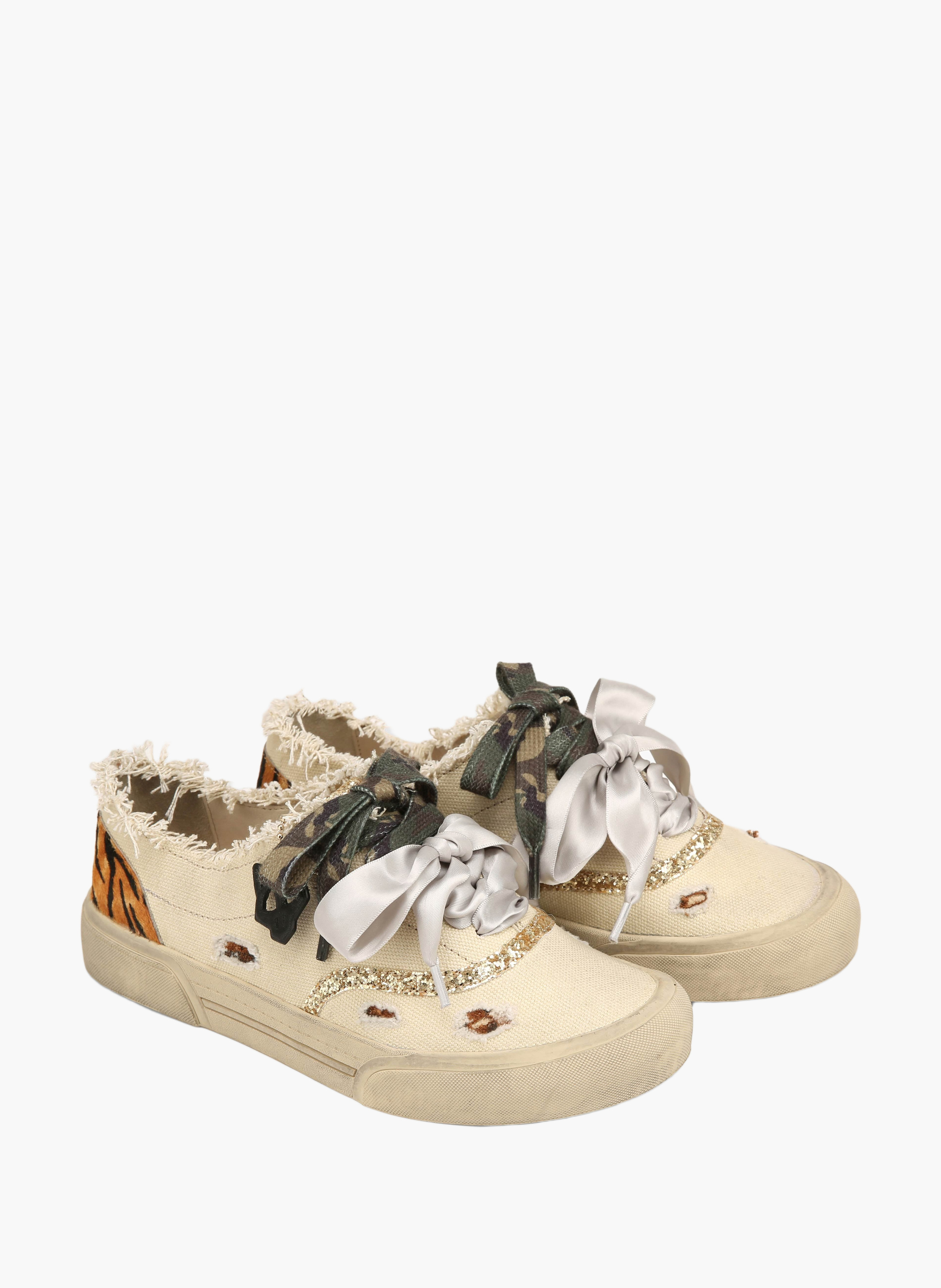 Mission-sneakers van canvas NAKED WOLFE Beige