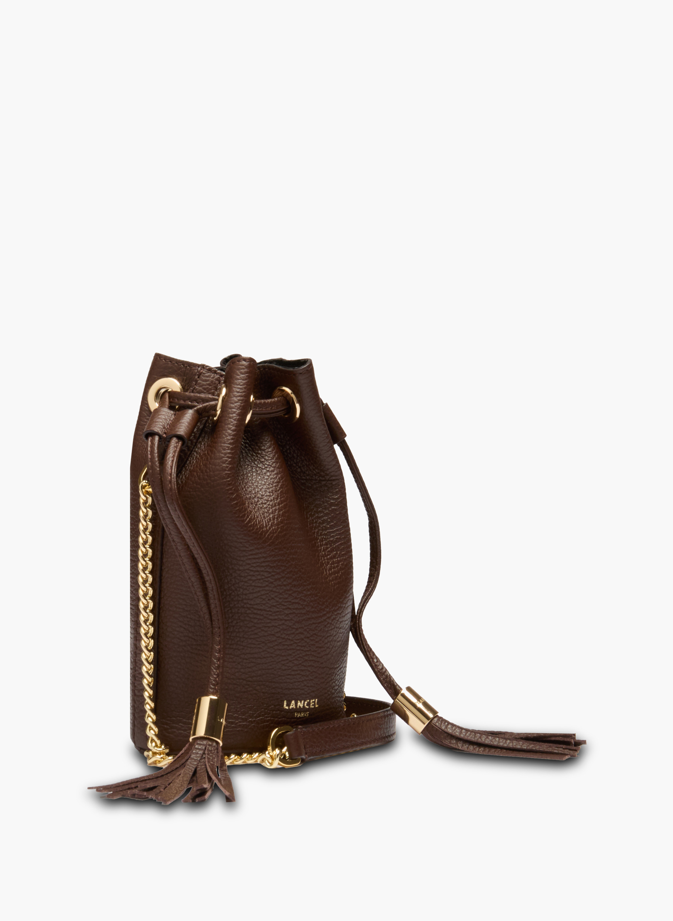 Mini sac seau premier flirt de lancel en cuir LANCEL Marron