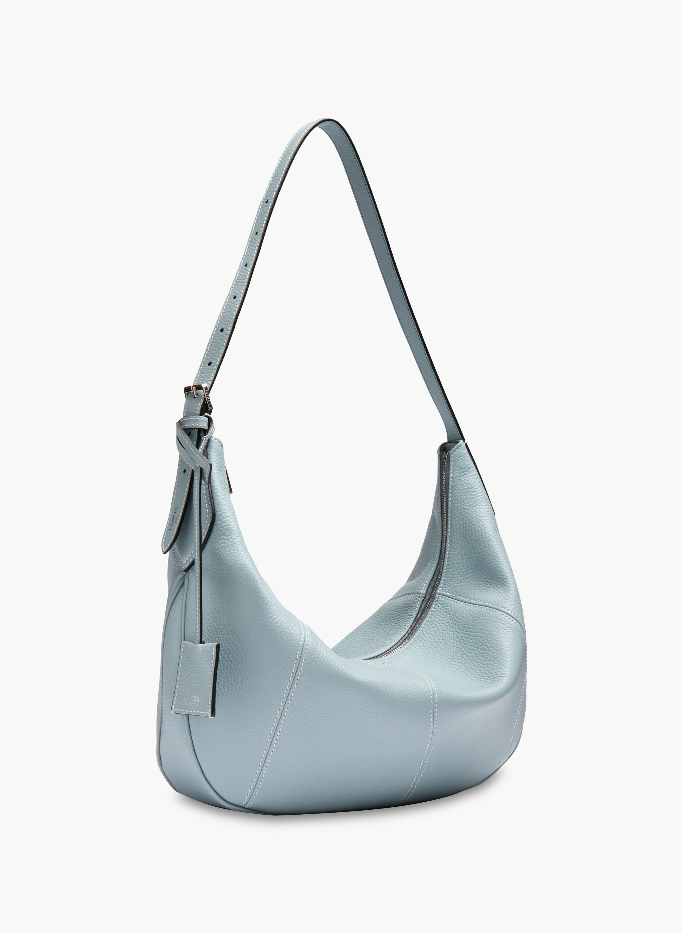 Sac hobo zippé l victoire de lancel en cuir LANCEL Bleu