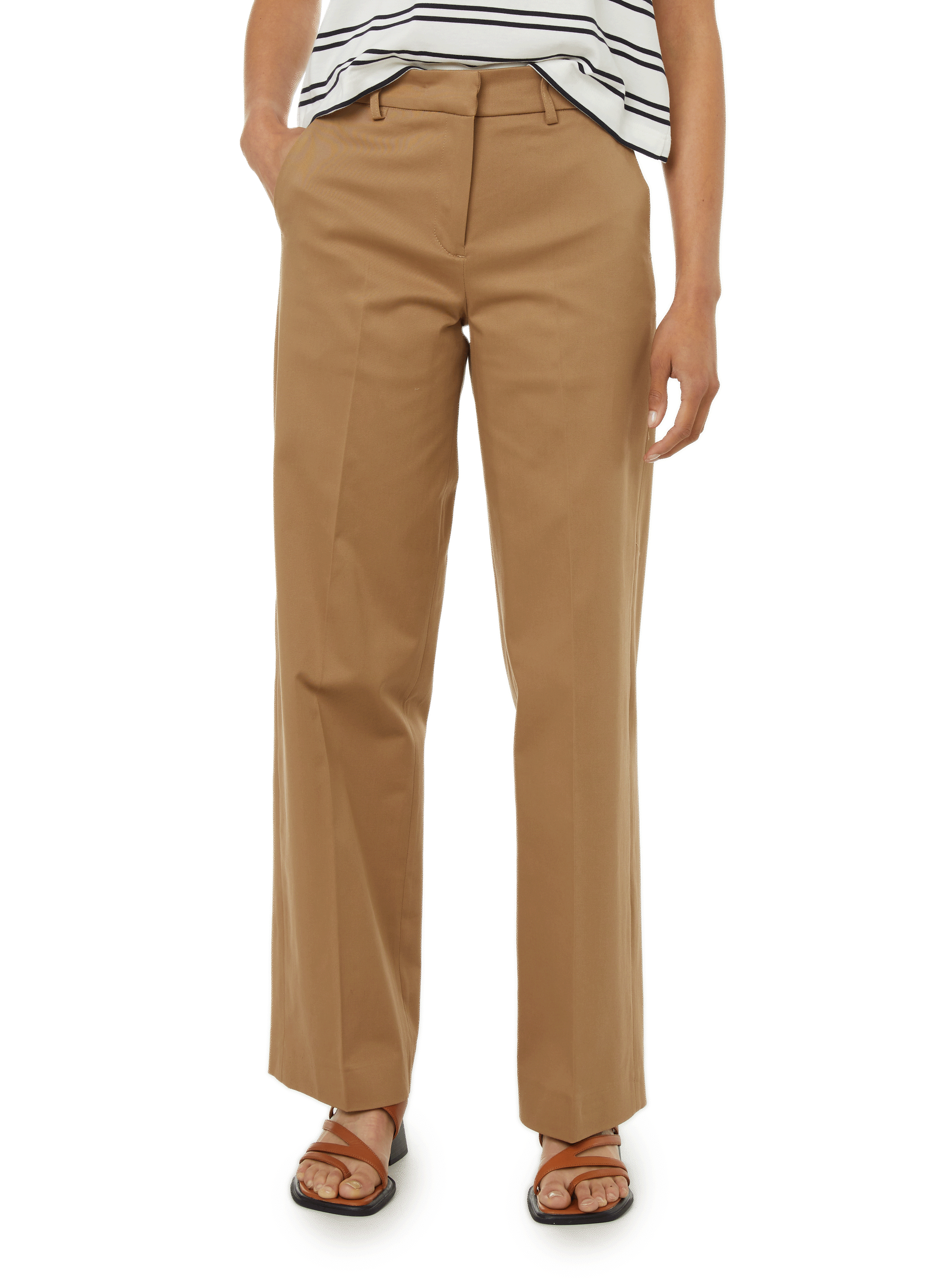 SAISON 1865 Wool and cotton trousers Brown