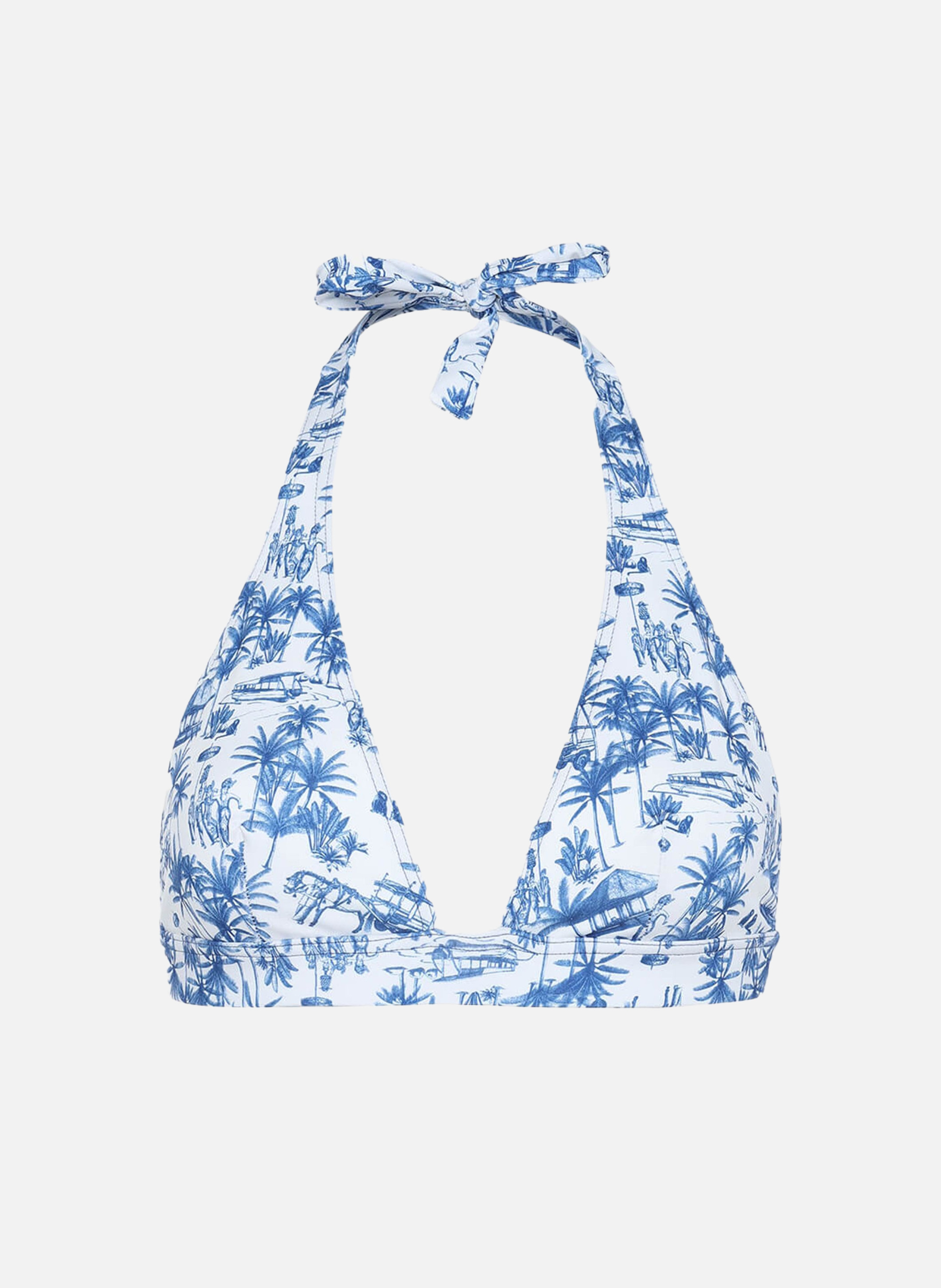 Haut de maillot de bain  toile balinaise GILI'S Bleu