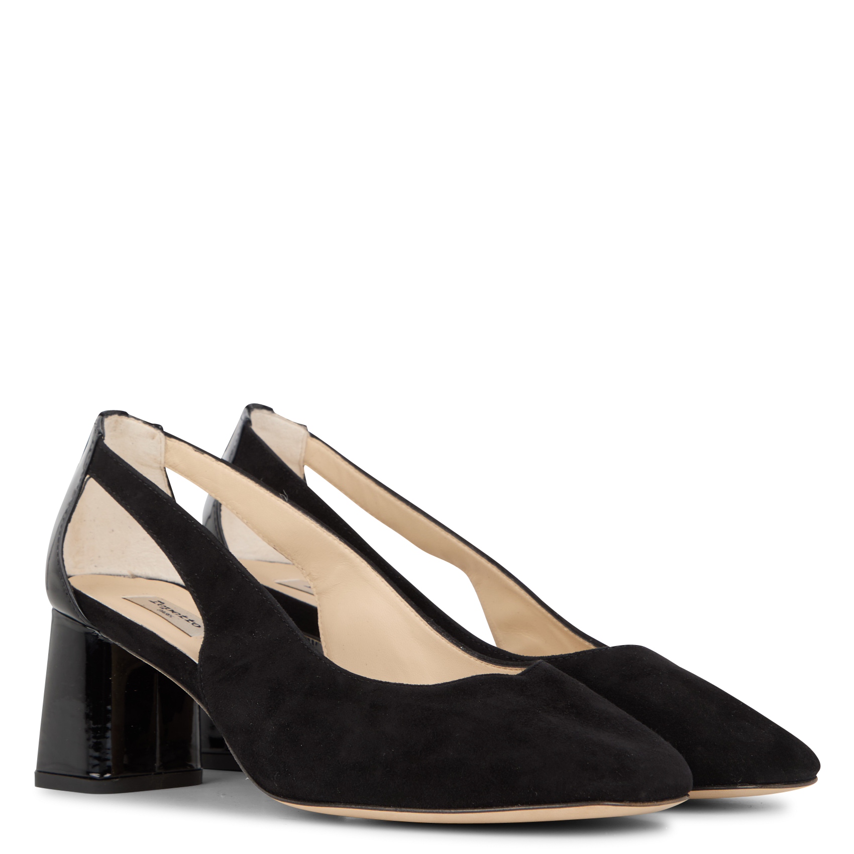 Escarpins en cuir vernis terry REPETTO Noir