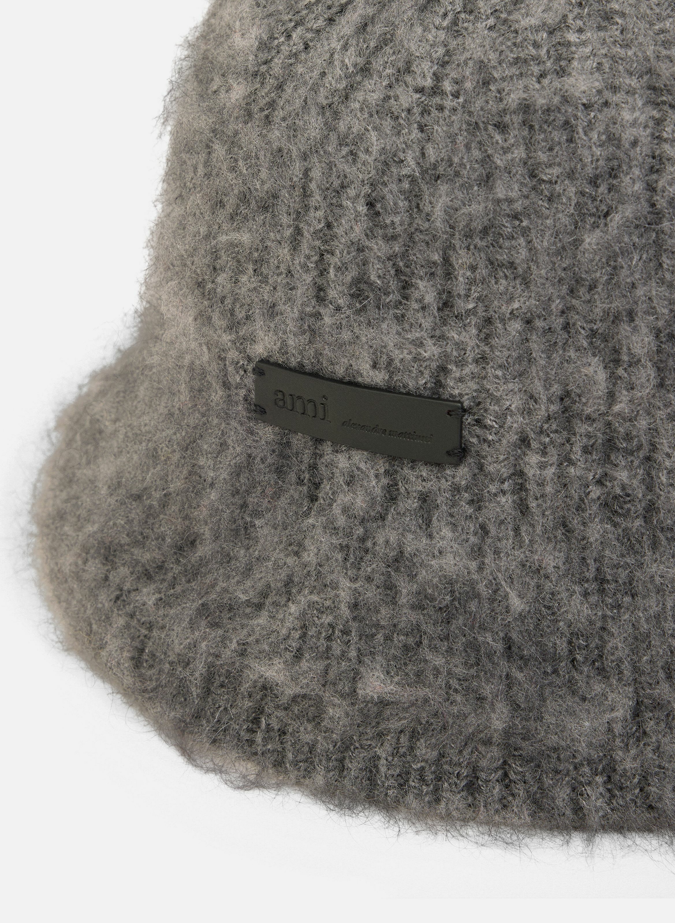 Bob ami en mohair unisexe AMI PARIS Gris