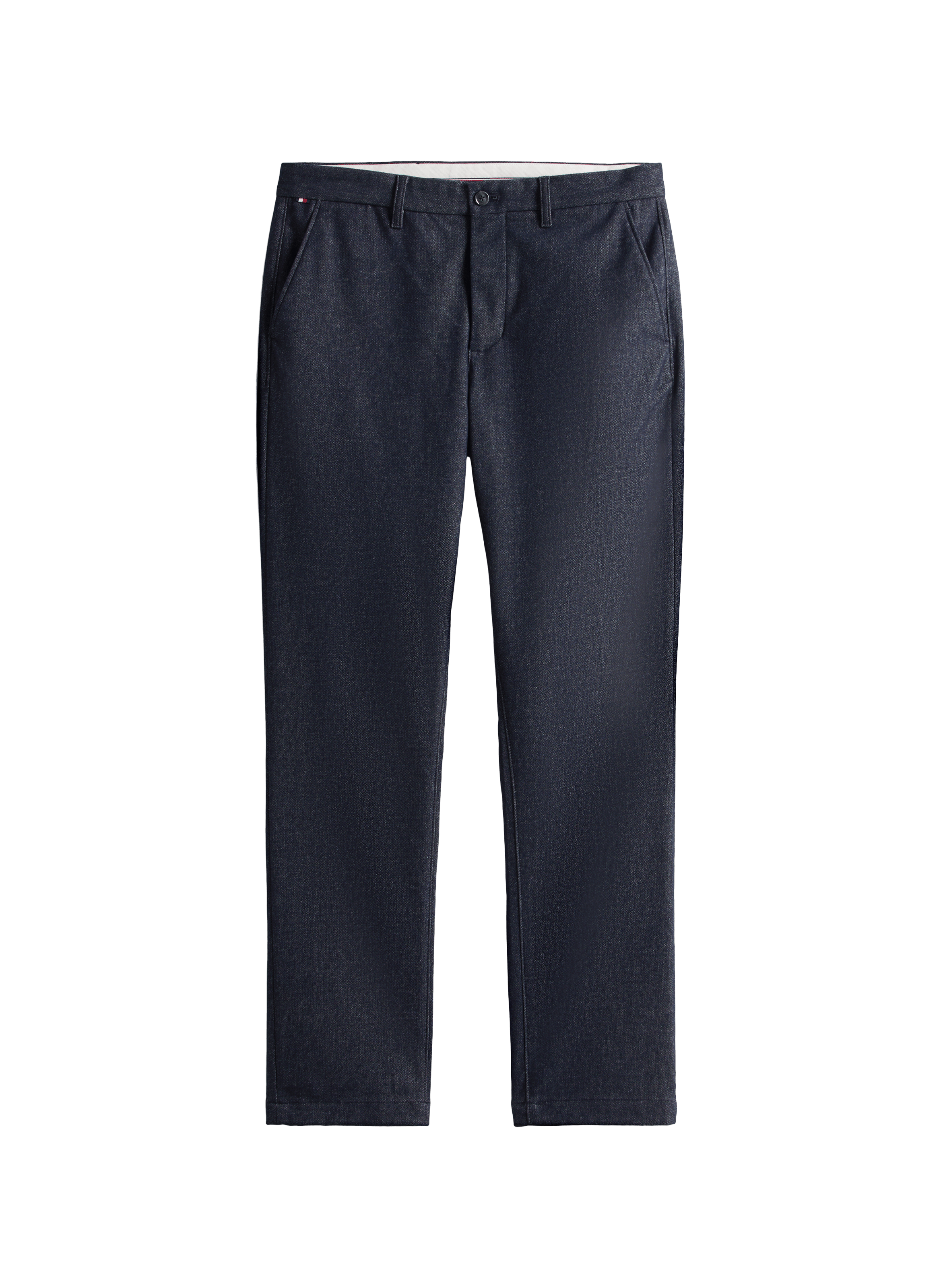Cotton blend straight trousers TOMMY HILFIGER Blue