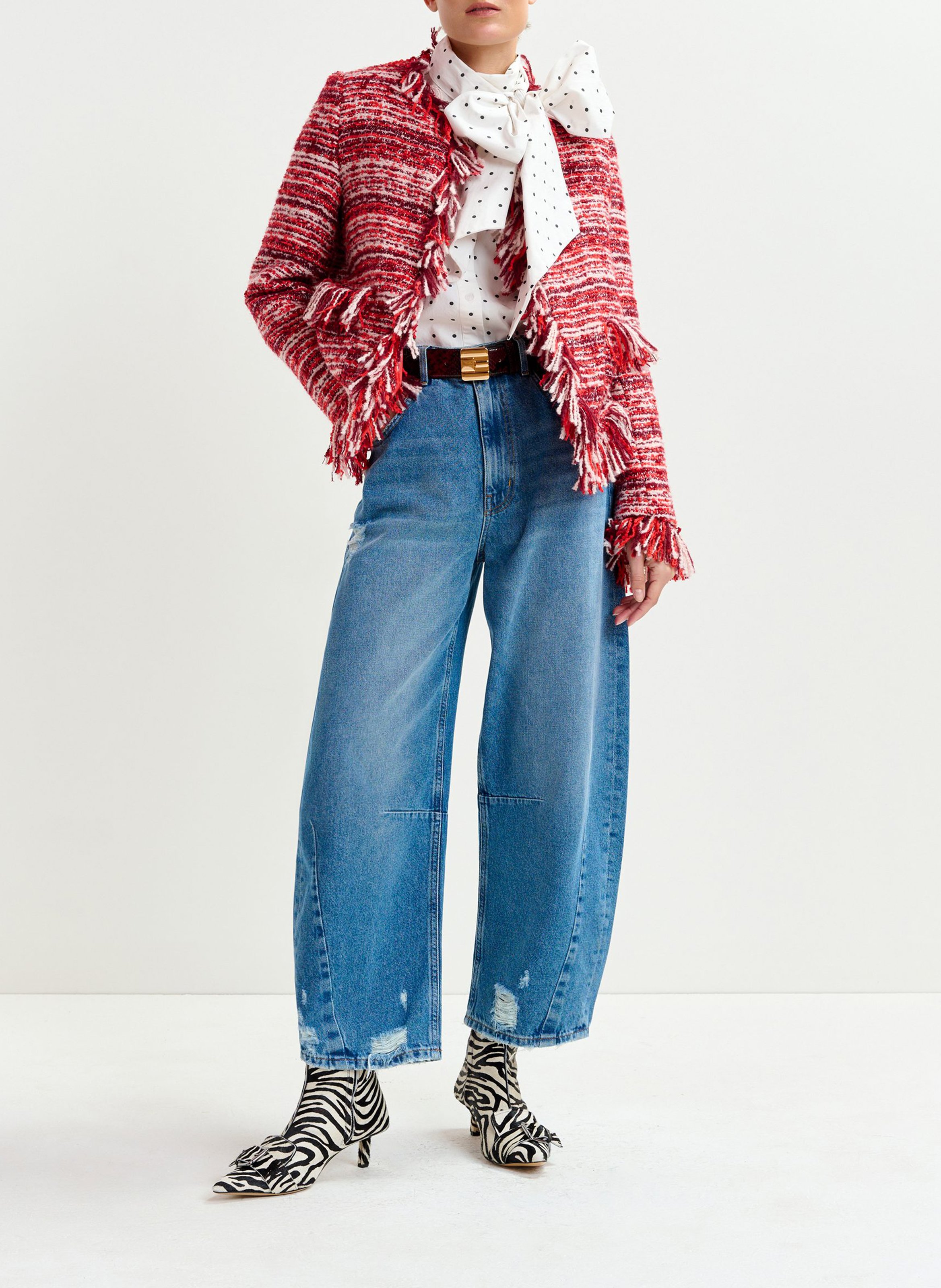 Veste col rond iskra ESSENTIEL ANTWERP Rouge