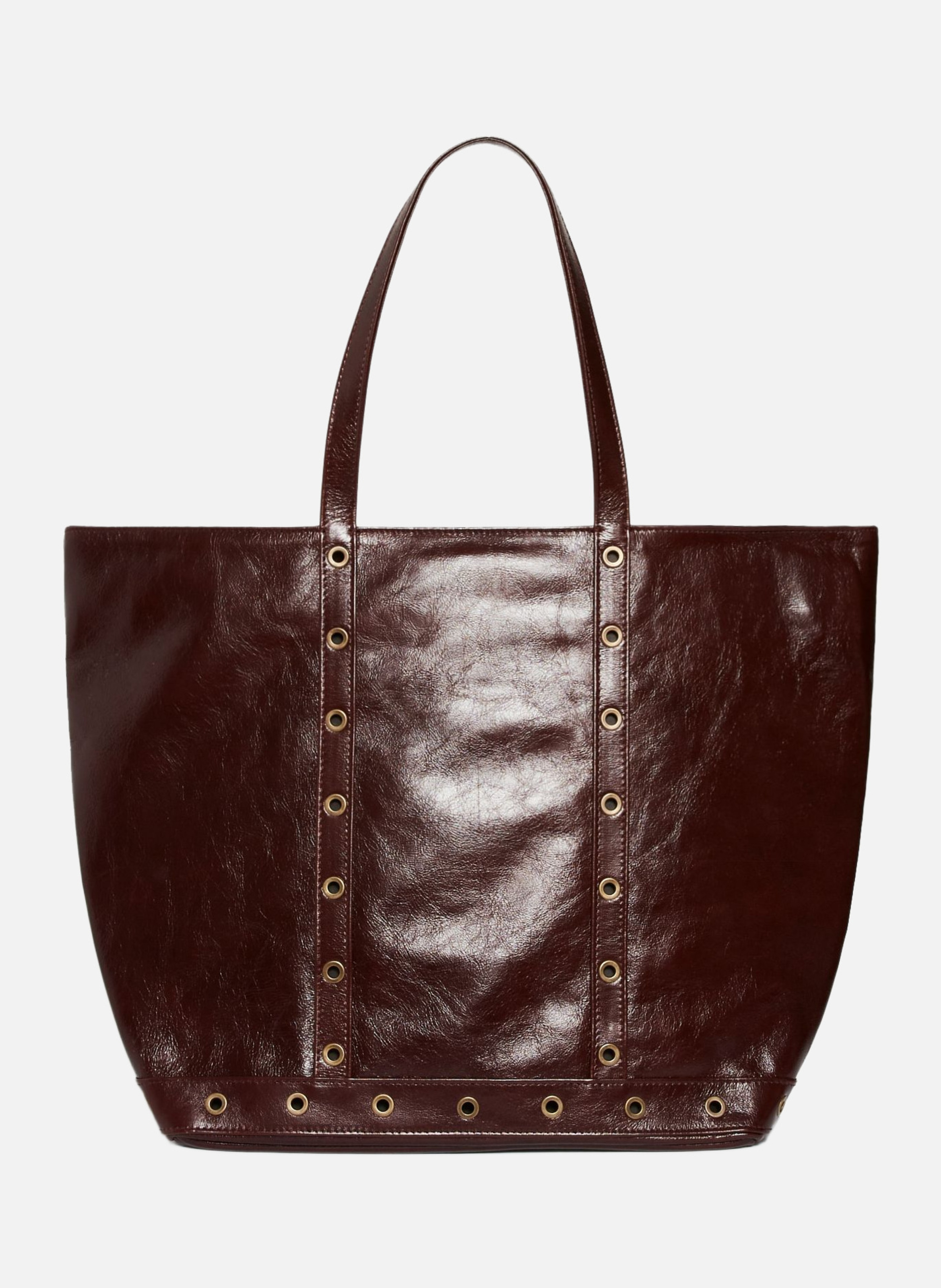 VANESSA BRUNO Cabas l en cuir Marron