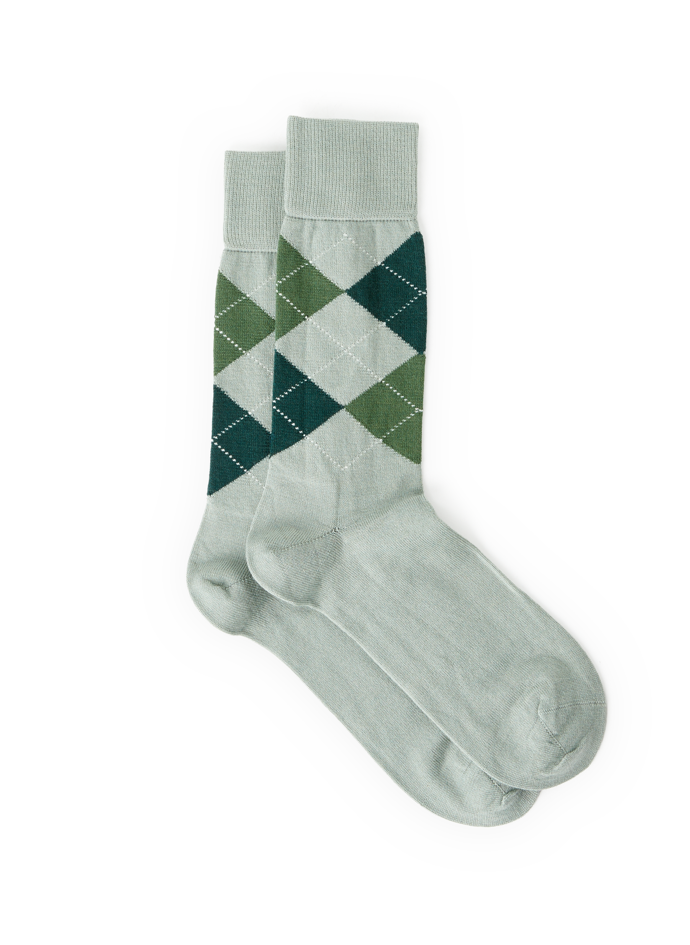 BURLINGTON Chaussettes mi-hautes en laine vierge mélangée  Vert