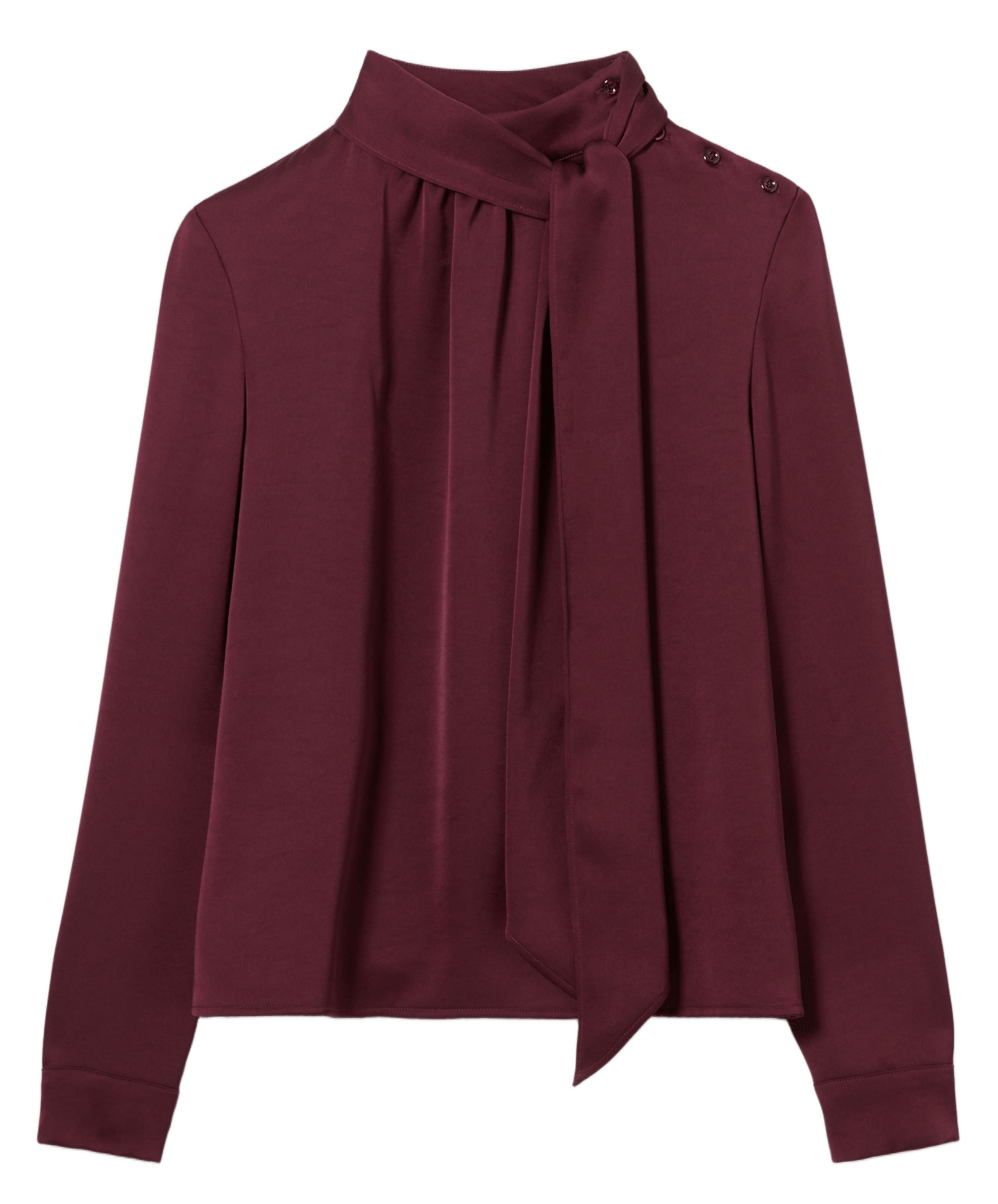 Blouse col lavallière en satin bemybaby CLAUDIE PIERLOT Rouge