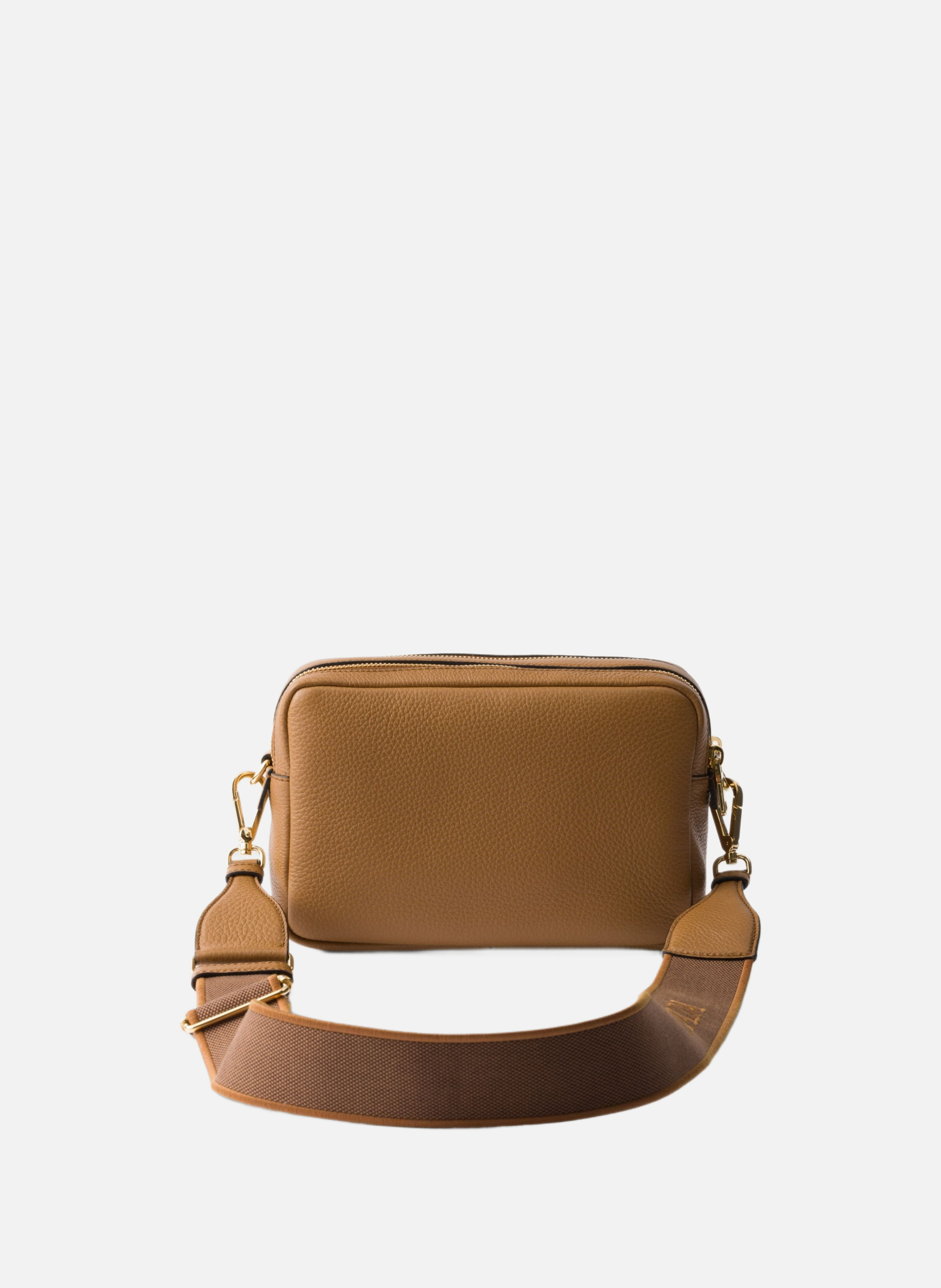 Petit sac à bandoulière en cuir PRADA Marron
