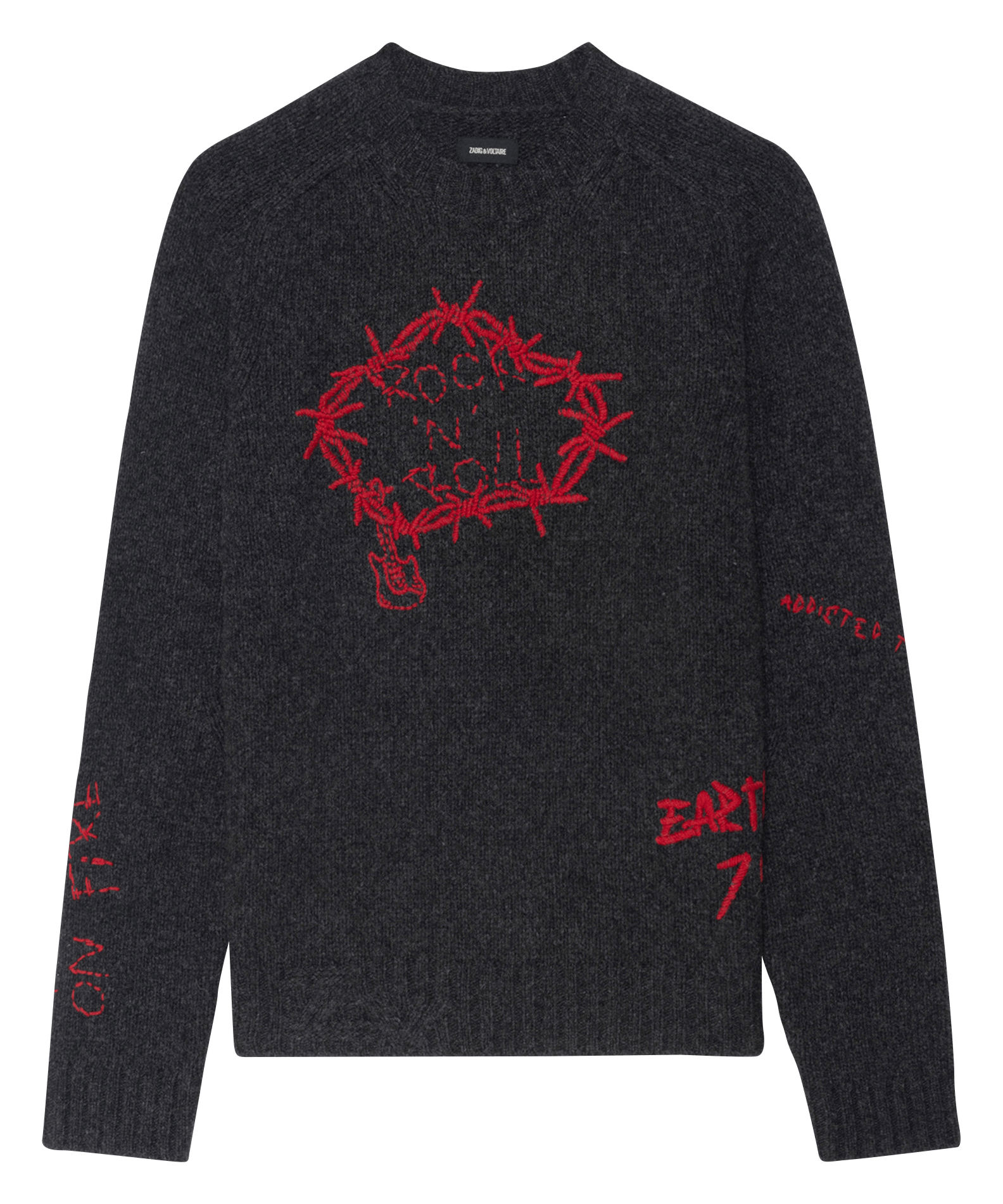 Pull droit col rond en laine jordan ZADIG&VOLTAIRE Gris