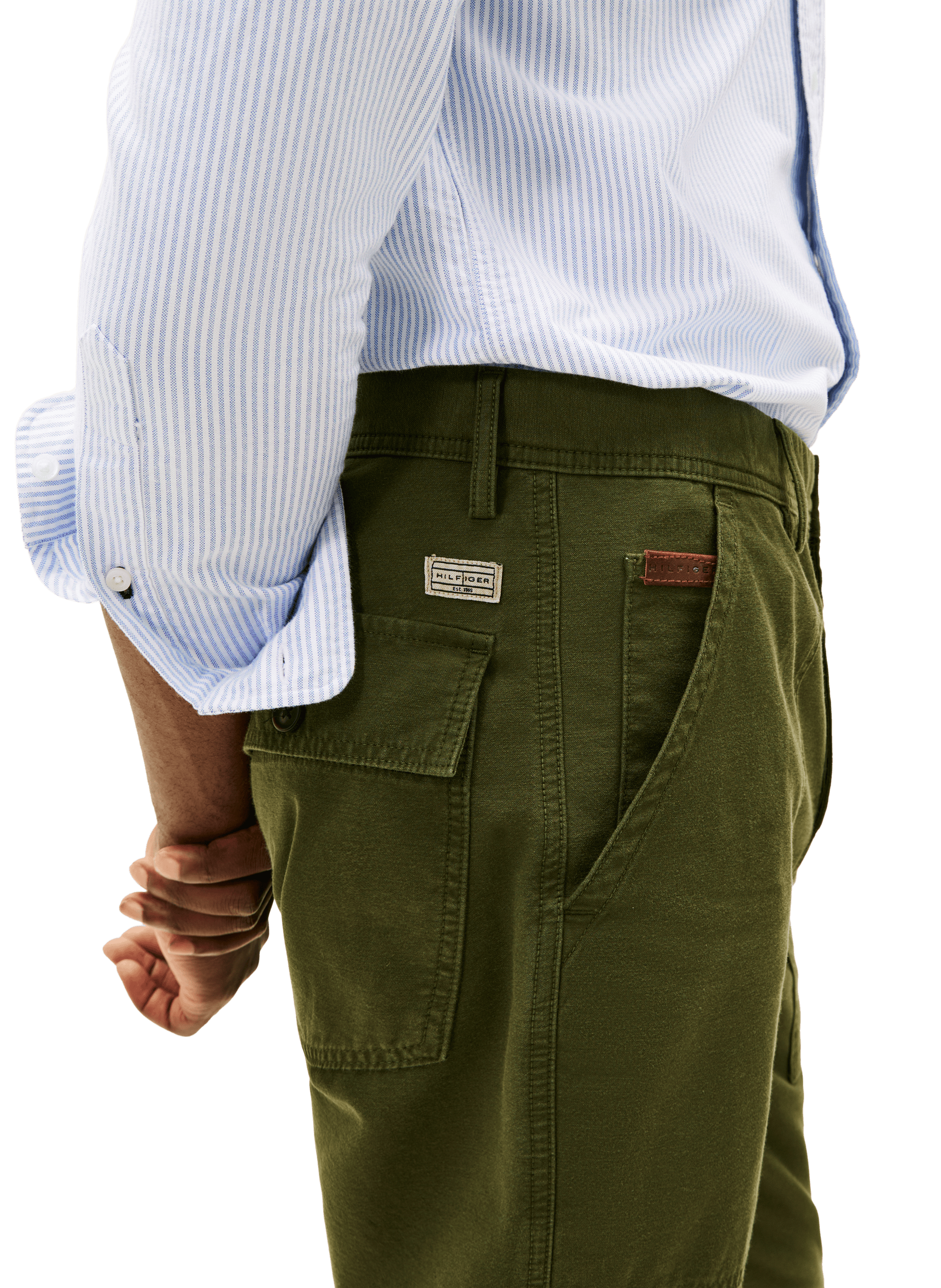 Pantalon chino en coton TOMMY HILFIGER Kaki