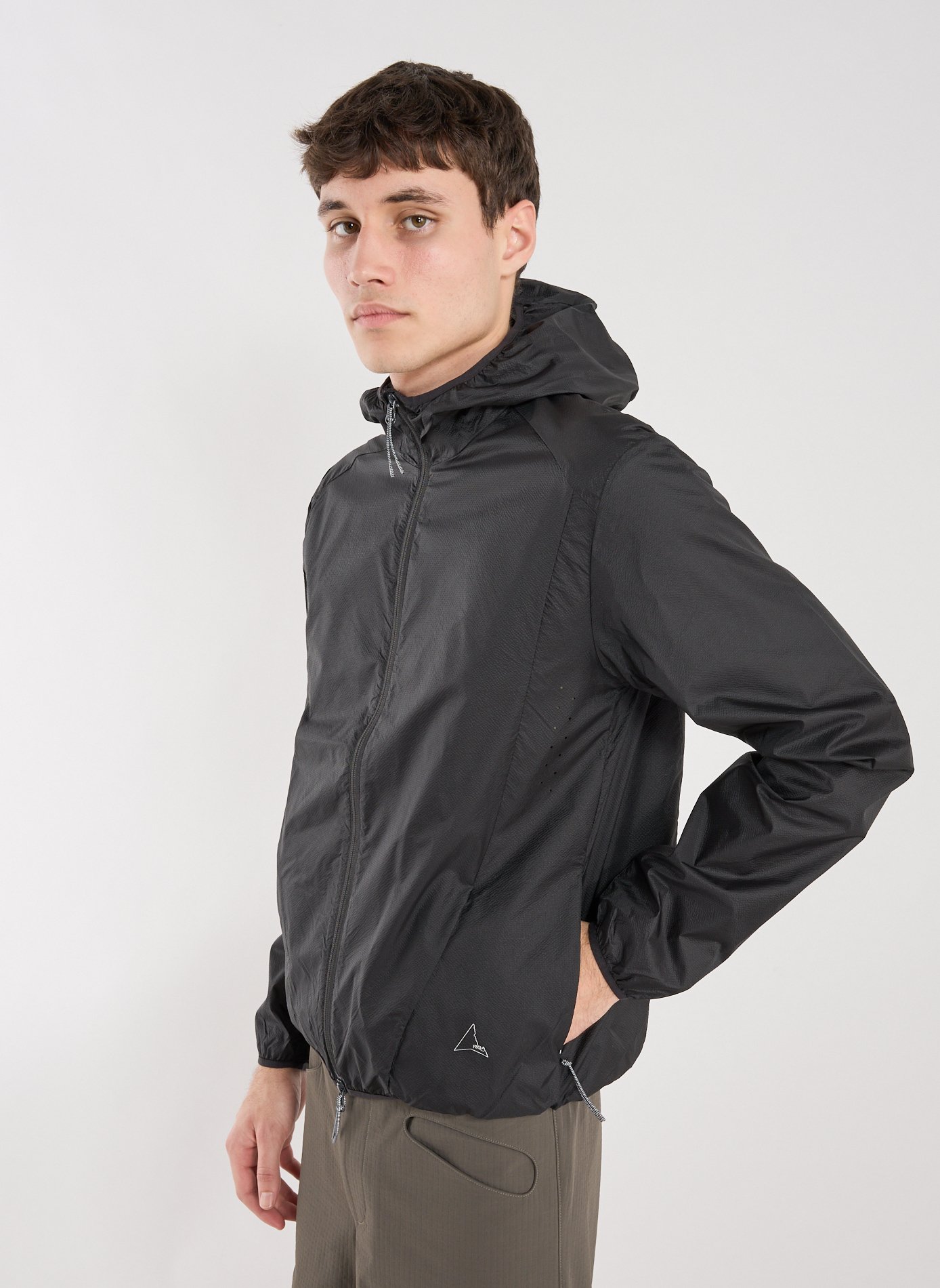 Hooded windproof jacket ROA Black