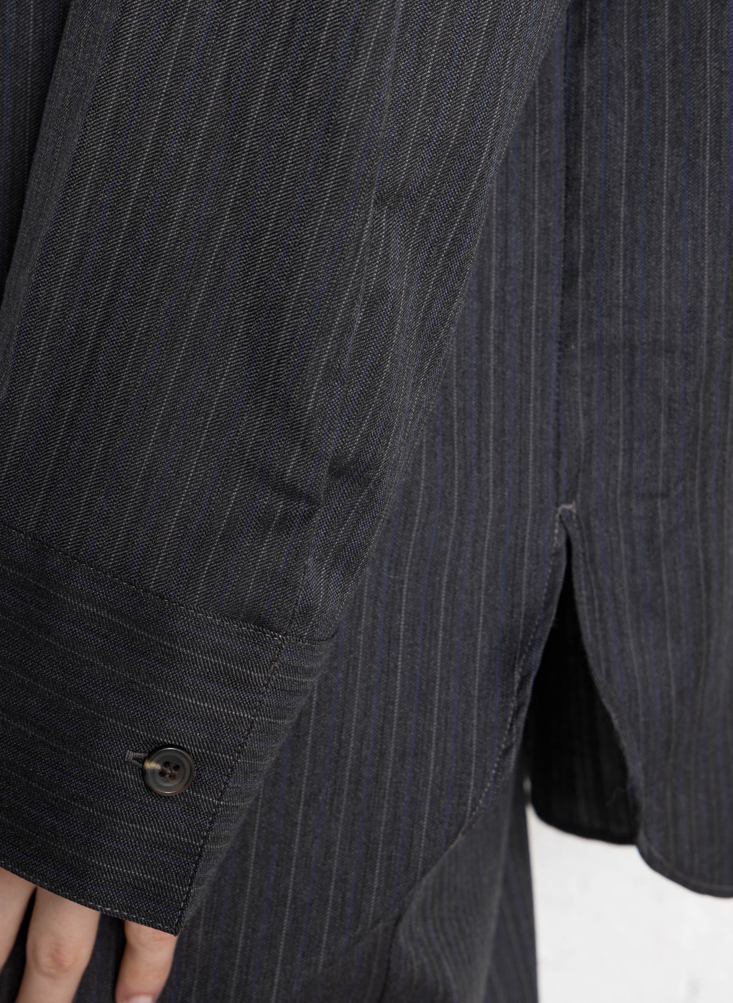 Chemise rayée en laine et en coton mélangés filipa SOEUR Gris