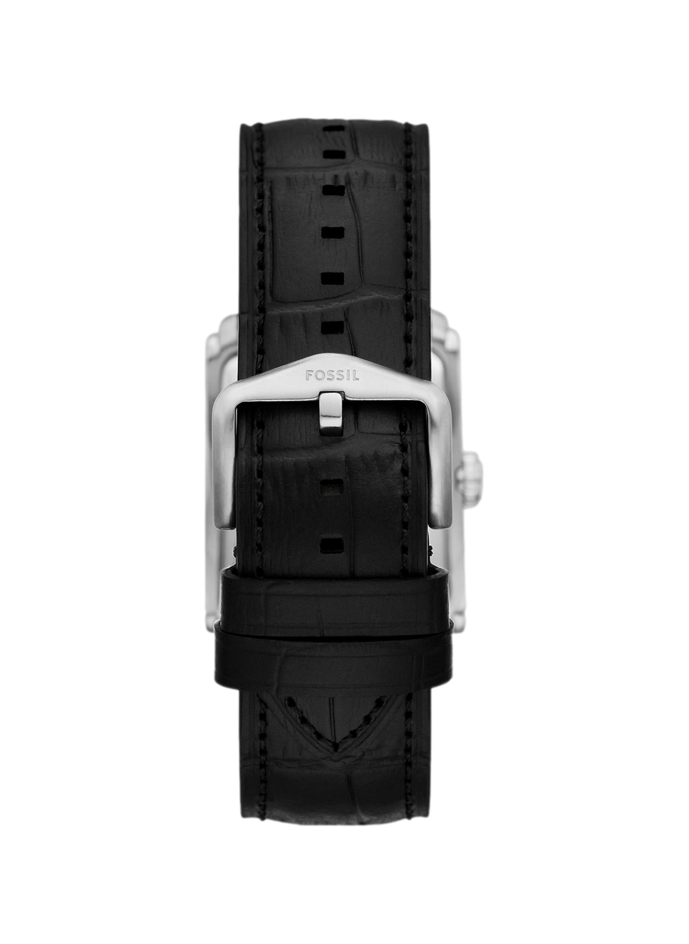 Montre Carraway bracelet en cuir FOSSIL Argent