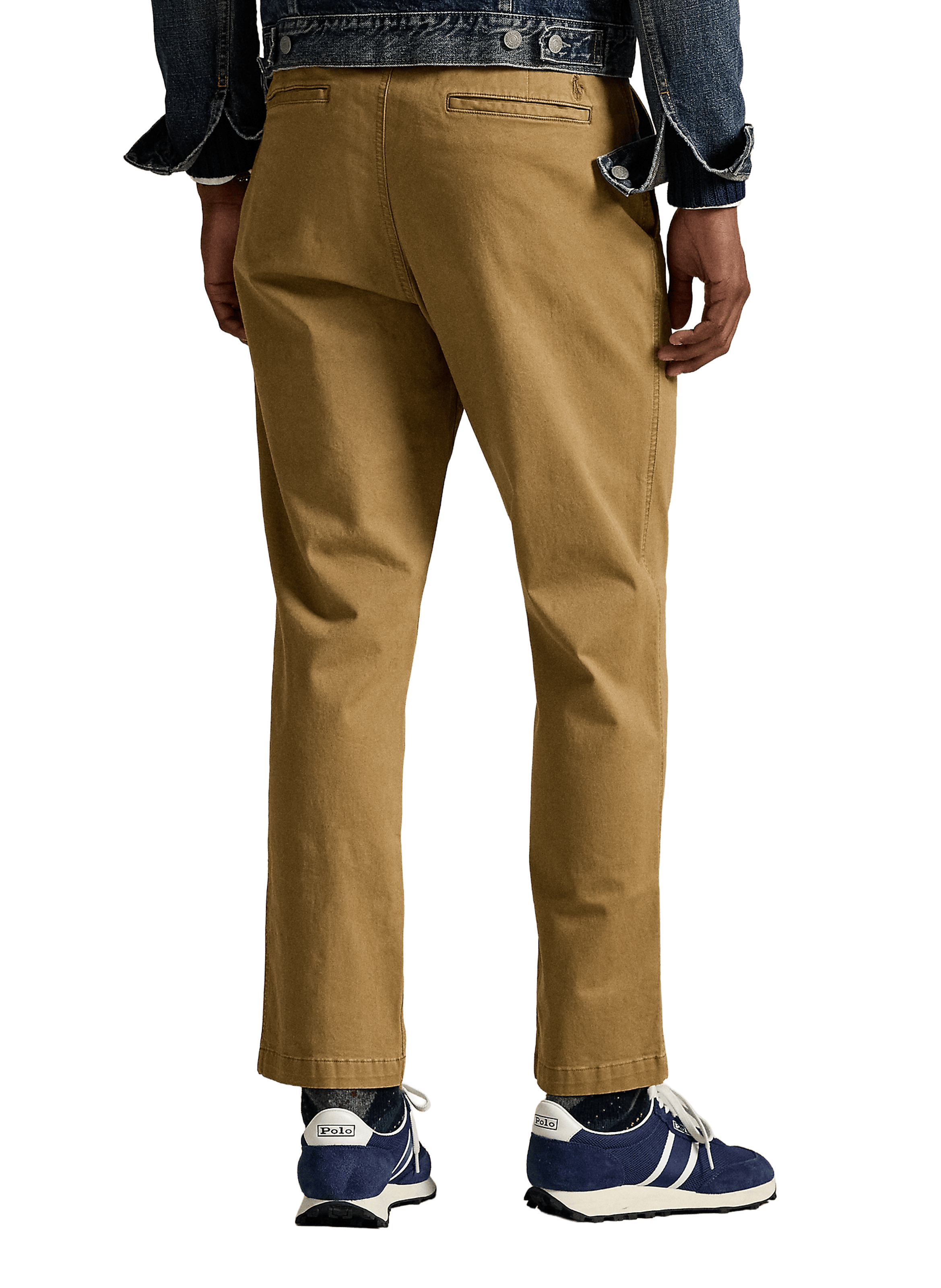 Pantalon droit taille élastiquée en coton POLO RALPH LAUREN Beige