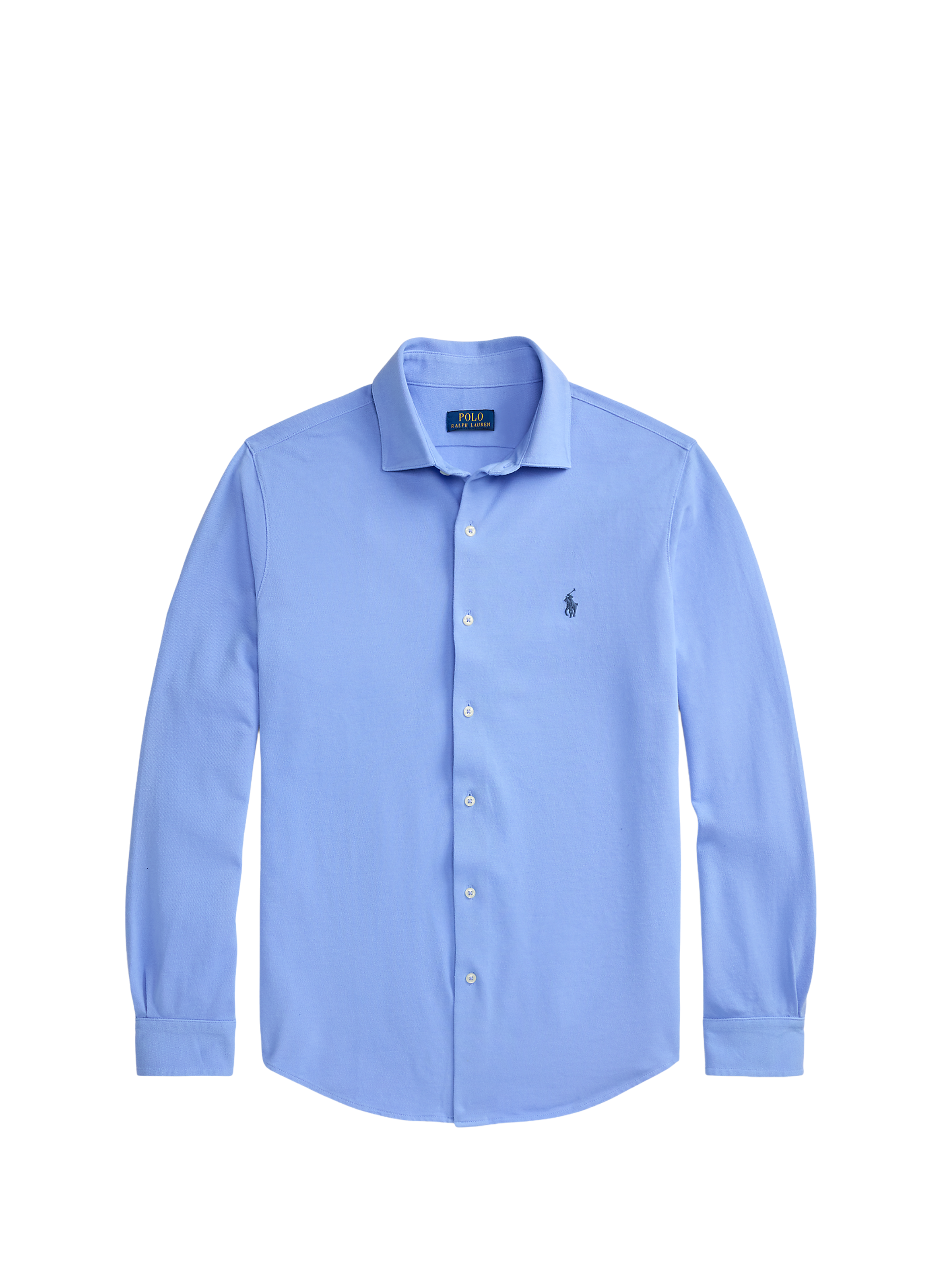 Chemise ajustée avec logo en coton POLO RALPH LAUREN Bleu
